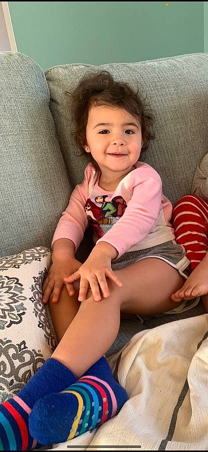 Braelynn Mia is registered to the contest to win money with this photo: baby_toddler_clothing, cheek, comfort, eye, face, facial_expression, hair, hand, head, human_body, joint, joy, leg, lip, mouth, muscle, neck, person, shoulder, skin