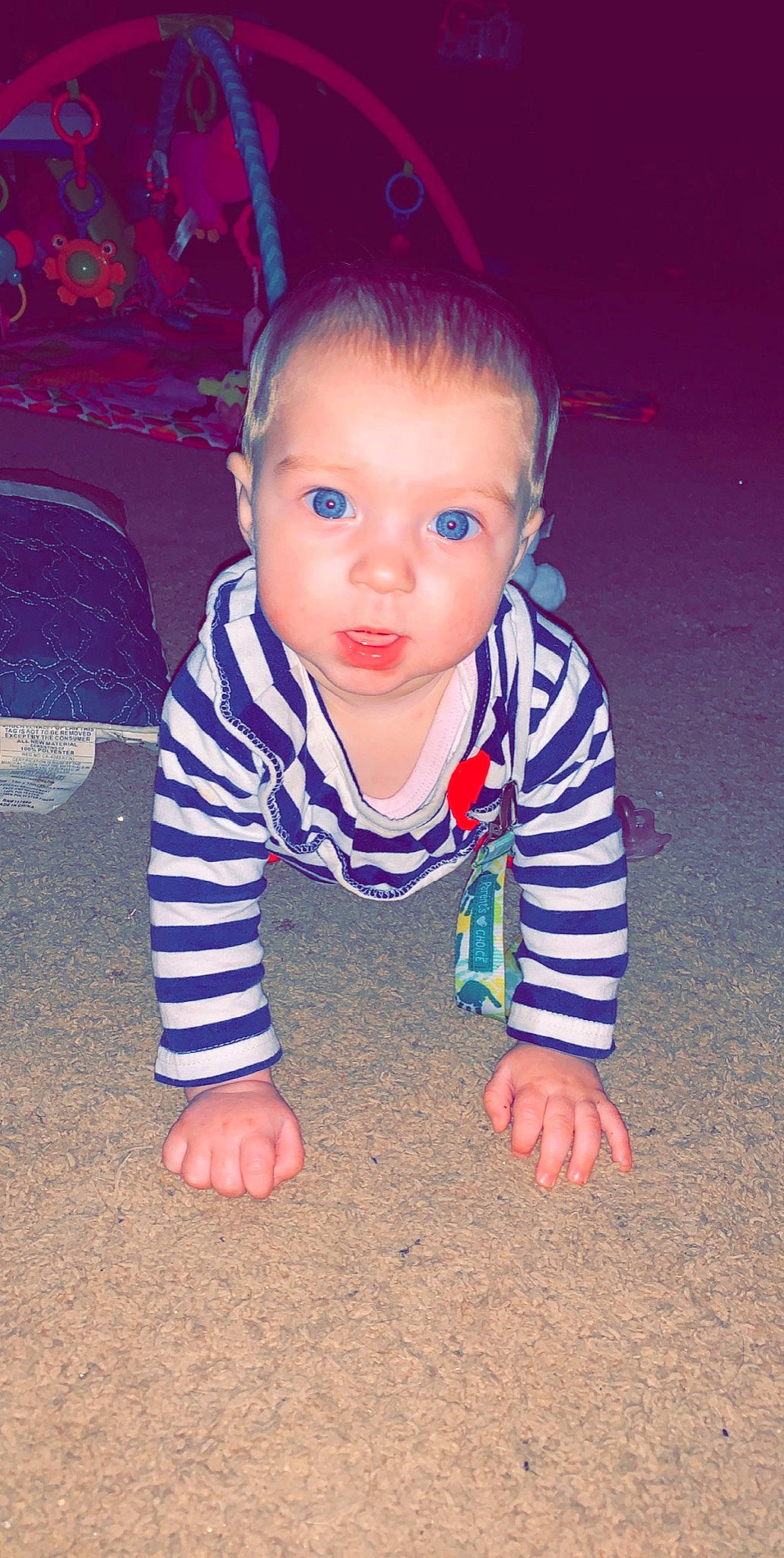 Madeleine joined the competition — help win amazing prizes! baby, cheek, child, crawling, eye, face, fun, head, person, play, sitting, skin, smile, standing, toddler