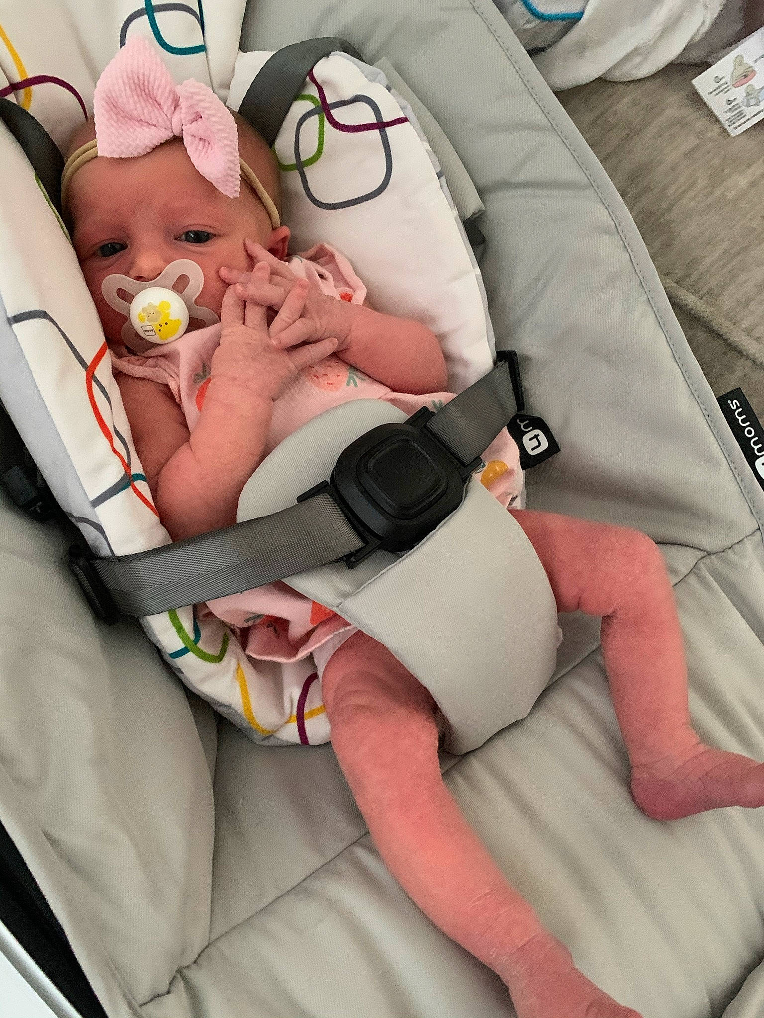 Arielle joined the competition — help win amazing prizes! baby, baby_products, baby_safety, baby_sleeping, baby_toddler_clothing, child, comfort, finger, health_care, hospital, medical, medical_equipment, medical_procedure, person, product, seat_belt, service, skin, thigh, thumb