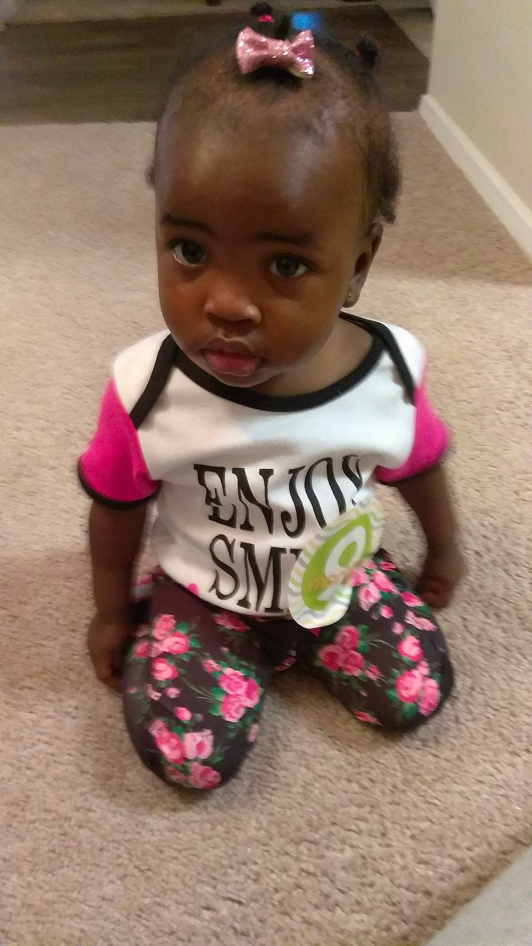 Kaliyah is registered to the contest to win money with this photo: baby_products, child, day, girl, infant, person, pink, play, product, textile, toddler