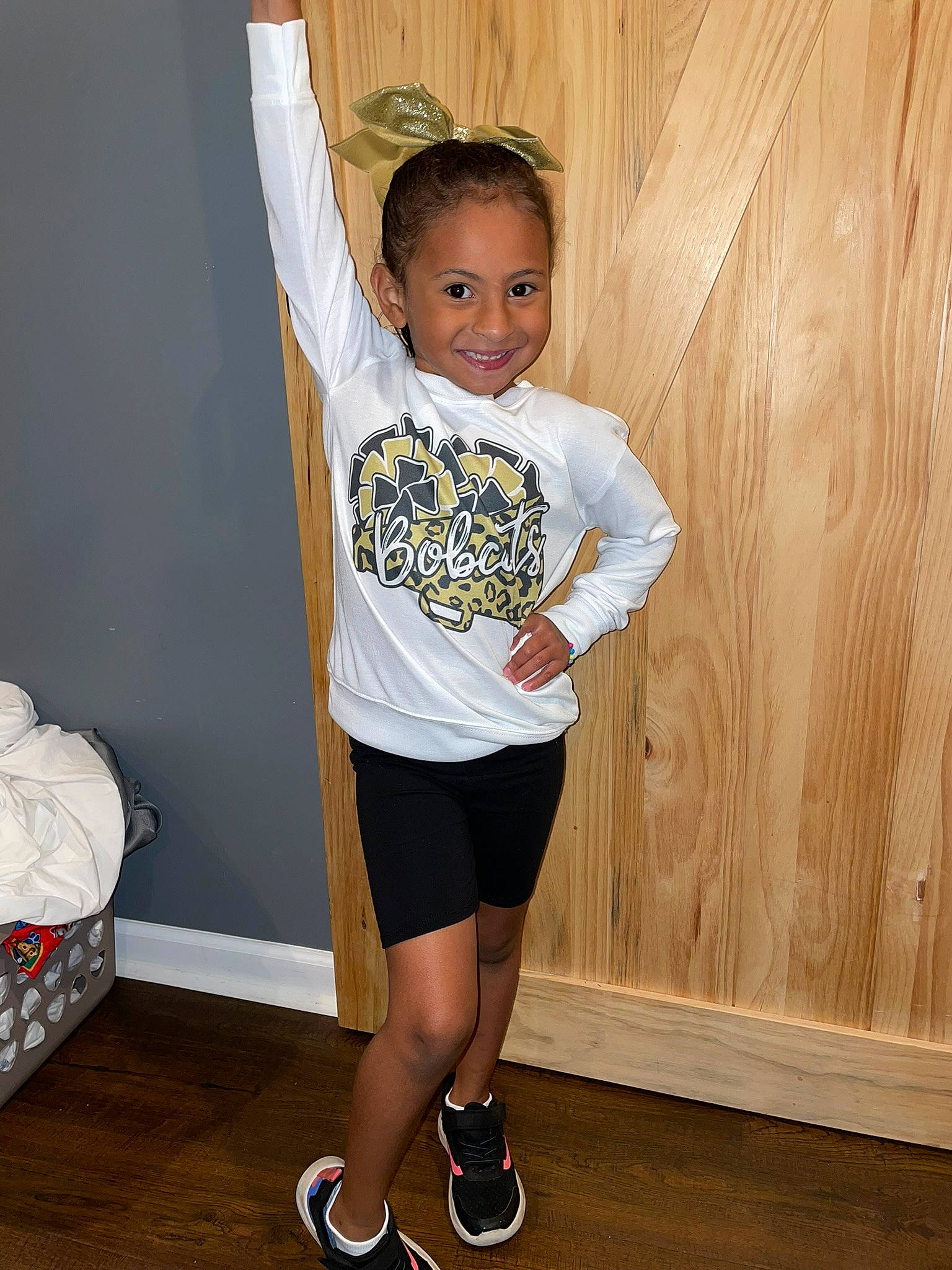 Emaleigh joined the competition — help win amazing prizes! baby_toddler_clothing, elbow, electric_blue, flash_photography, happy, human_leg, jersey, joy, knee, leg, neck, person, shoe, shorts, sleeve, smile, sportswear, t_shirt, thigh, trunk
