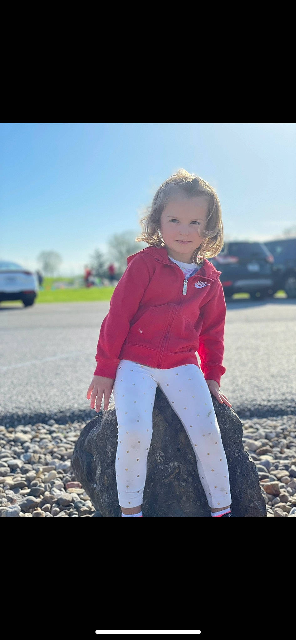 Sterling joined the competition — help win amazing prizes! blond, cool, denim, electric_blue, eye, face, flash_photography, fun, gesture, grass, hair, happy, long_hair, people_in_nature, person, sky, standing, sunlight, tints_and_shades, toddler