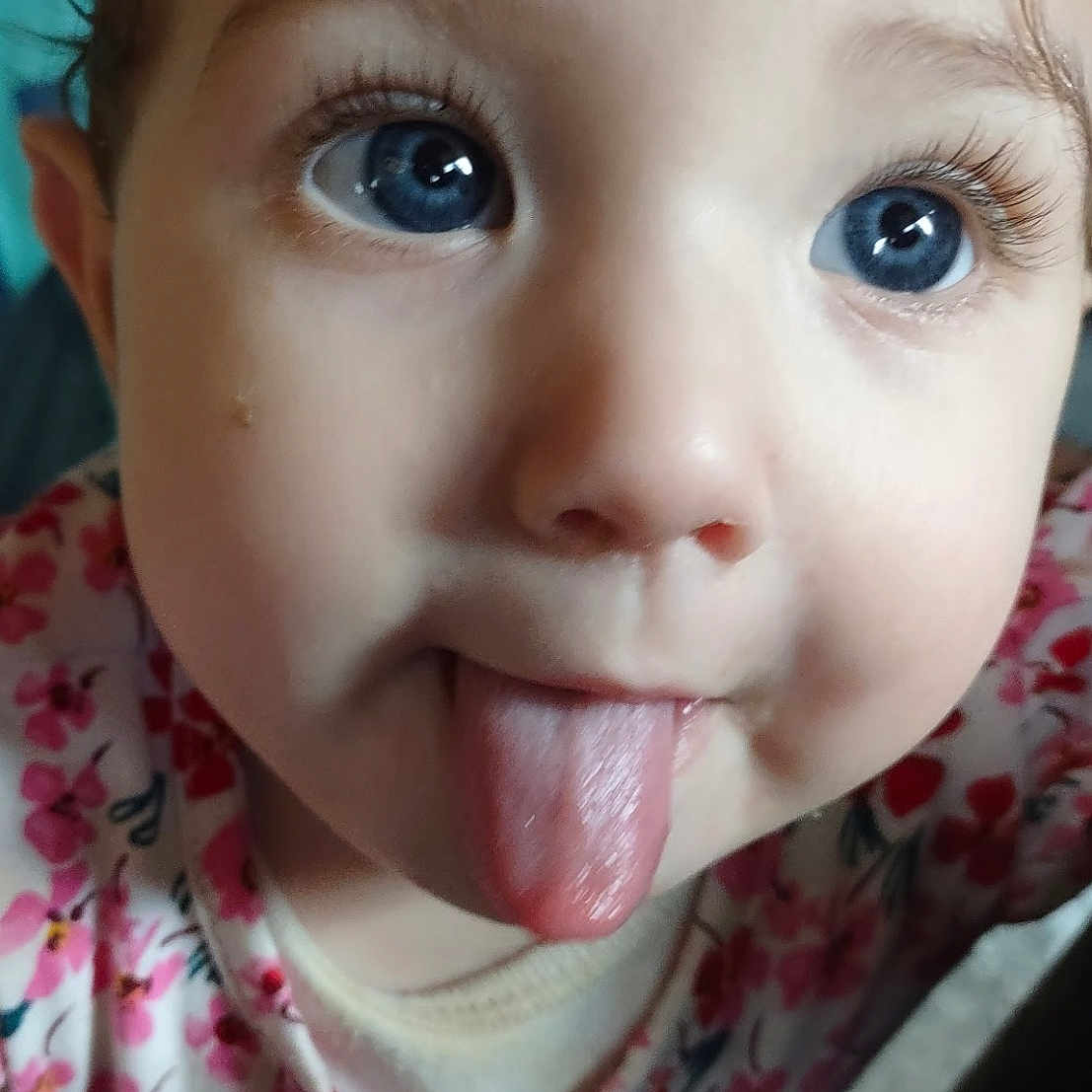 Amelia joined the competition — help win amazing prizes! baby, bodypart, clothing, cosmetics, cream, dessert, face, food, happy, head, icecream, mouth, person, photography, portrait, selfie, smile, t_shirt, teeth, tongue
