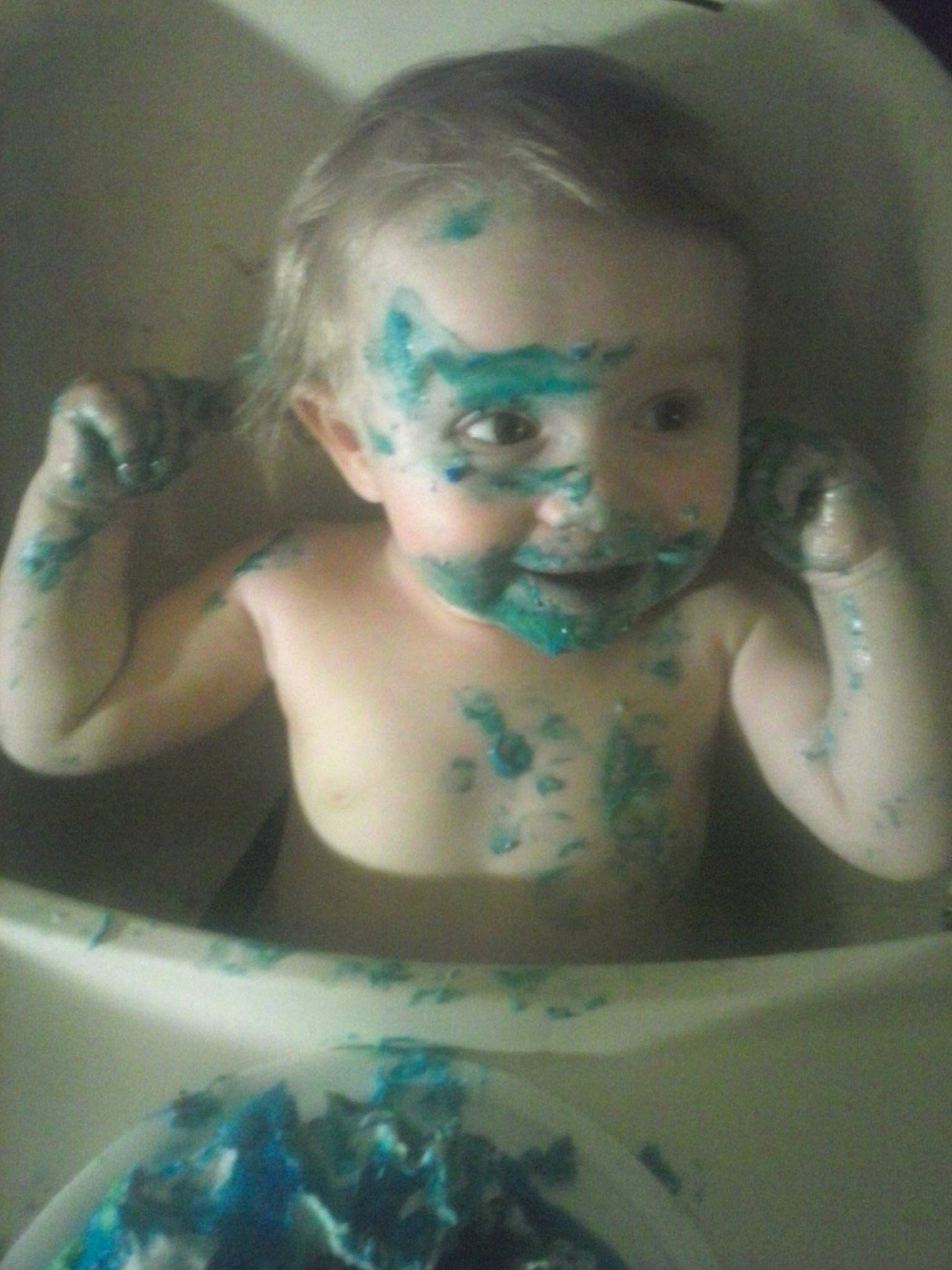 Kyler joined the competition — help win amazing prizes! baby, bathing, bathtub, cheek, chest, child, eye, eyebrow, face, forehead, fun, head, jaw, mouth, nose, person, selfie, skin, smile, toddler