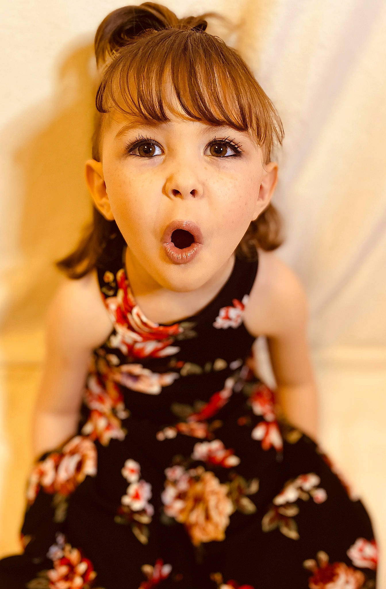 Harper is registered to the contest to win money with this photo: bangs, cheek, chin, dress, eye, eyebrow, eyelash, fashion, flash_photography, hair, happy, head, human, human_body, jewellery, lip, lipstick, nose, person, sleeve