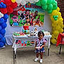animal, balloon, birthdaycake, birthdayparty, cake, canine, child, cream, dessert, face, female, food, fun, girl, head, party, people, person, photography, portrait