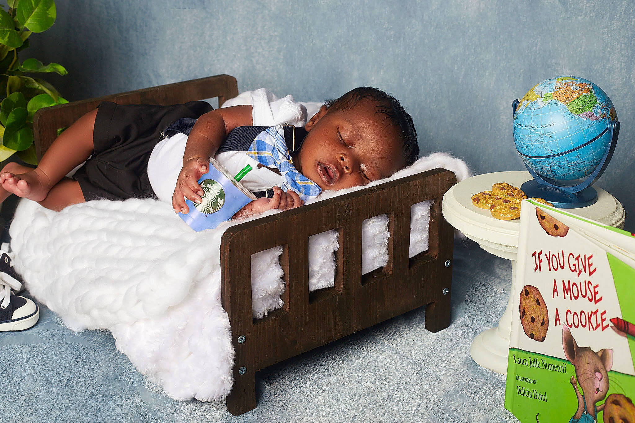 Kyrie is registered to the contest to win money with this photo: baby, baby_playing_with_toys, baby_toddler_clothing, child, comfort, event, fun, green, happy, infant_bed, leisure, people, person, plant, play, product, room, sitting, textile, toddler