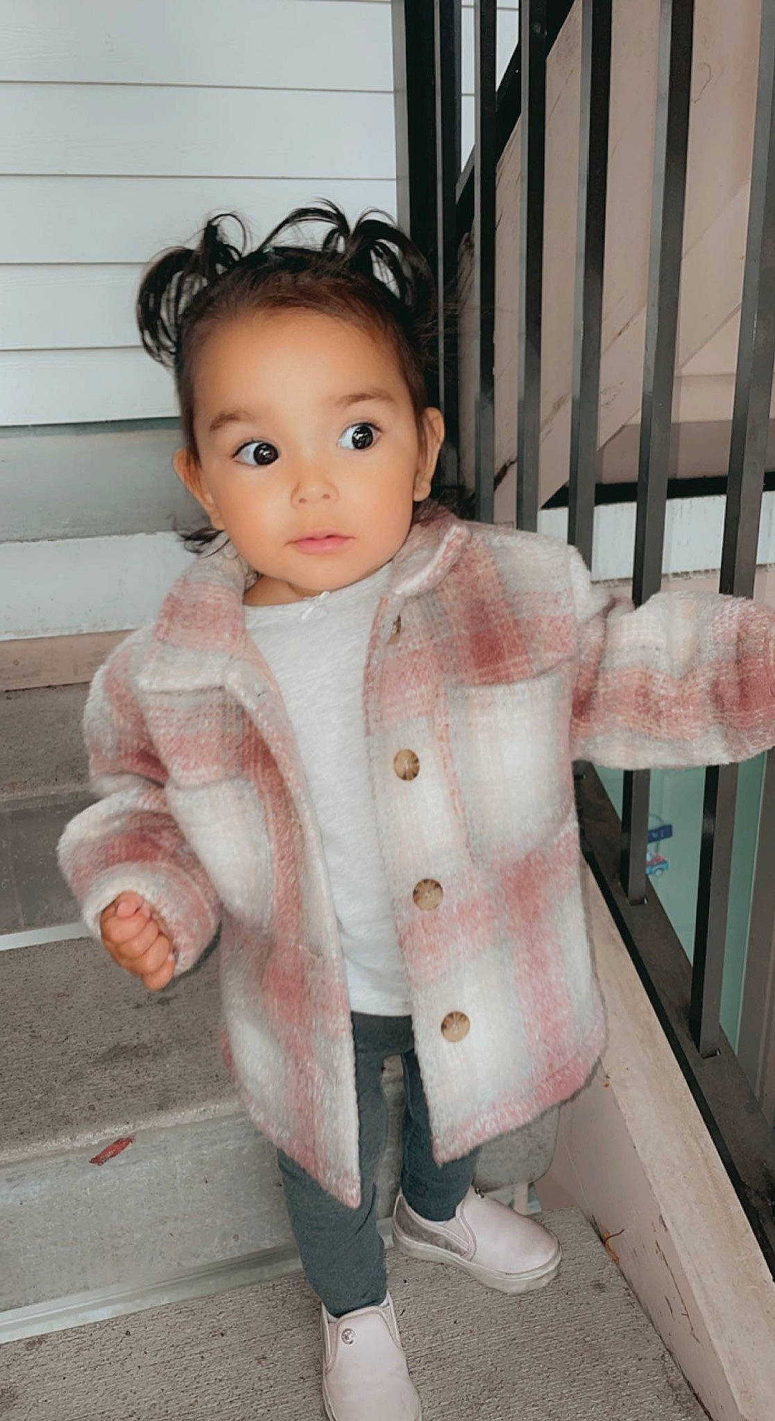 Promise is registered to the contest to win money with this photo: baby, baby_toddler_clothing, blazer, bow_tie, cheek, collar, doll, eyelash, fashion_design, hairstyle, lip, neck, outerwear, person, pink, skin, sleeve, street_fashion, textile, toy