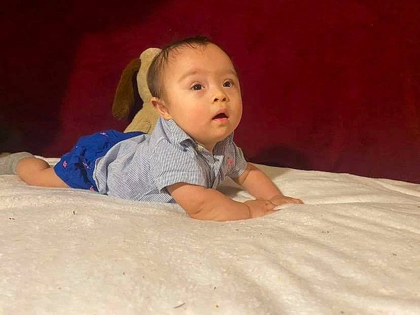 Valentin joined the competition — help win amazing prizes! baby, baby_toddler_clothing, cheek, child, comfort, crawling, eye, flash_photography, floor, flooring, fun, hardwood, head, linens, nose, person, sitting, skin, sleeve, surprise