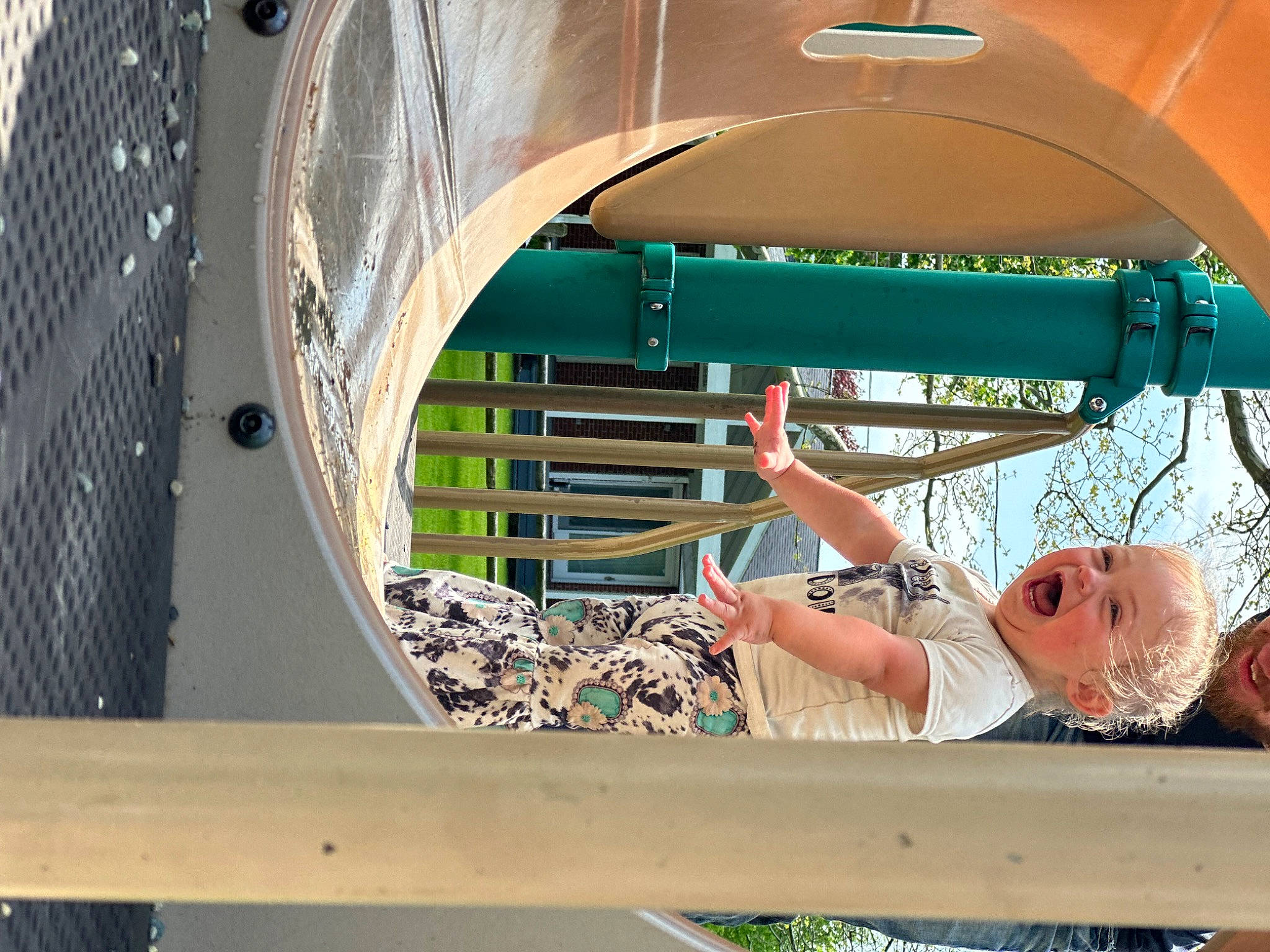 Kinzley is registered to the contest to win money with this photo: auto_part, automotive_wheel_system, circle, eyewear, fun, landscape, leisure, metal, person, recreation, stairs, vacation, wood