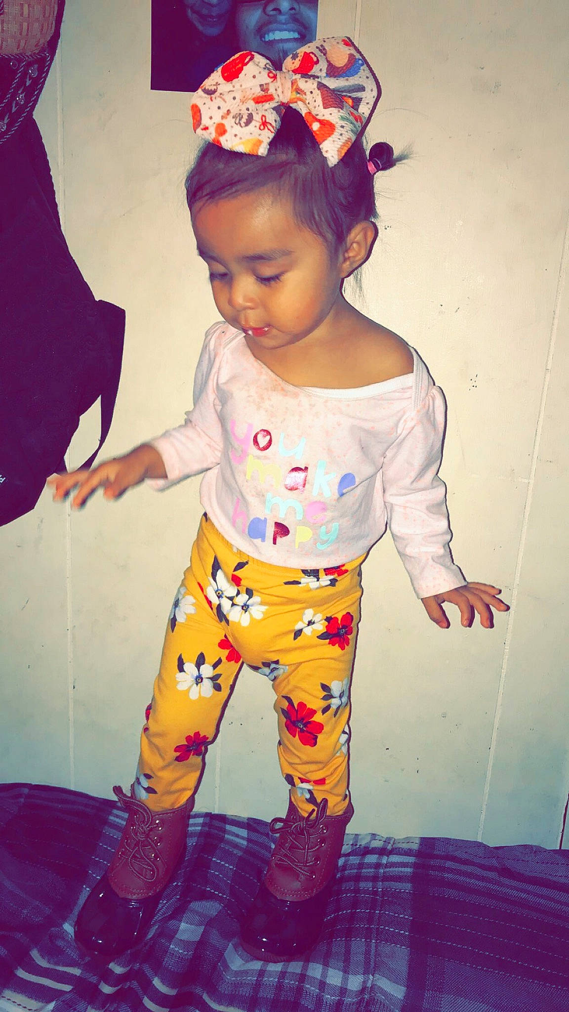 Maylee joined the competition — help win amazing prizes! baby, baby_products, baby_toddler_clothing, child, clothing, costume, hair_accessory, pajamas, person, pink, sleeve, smile, toddler