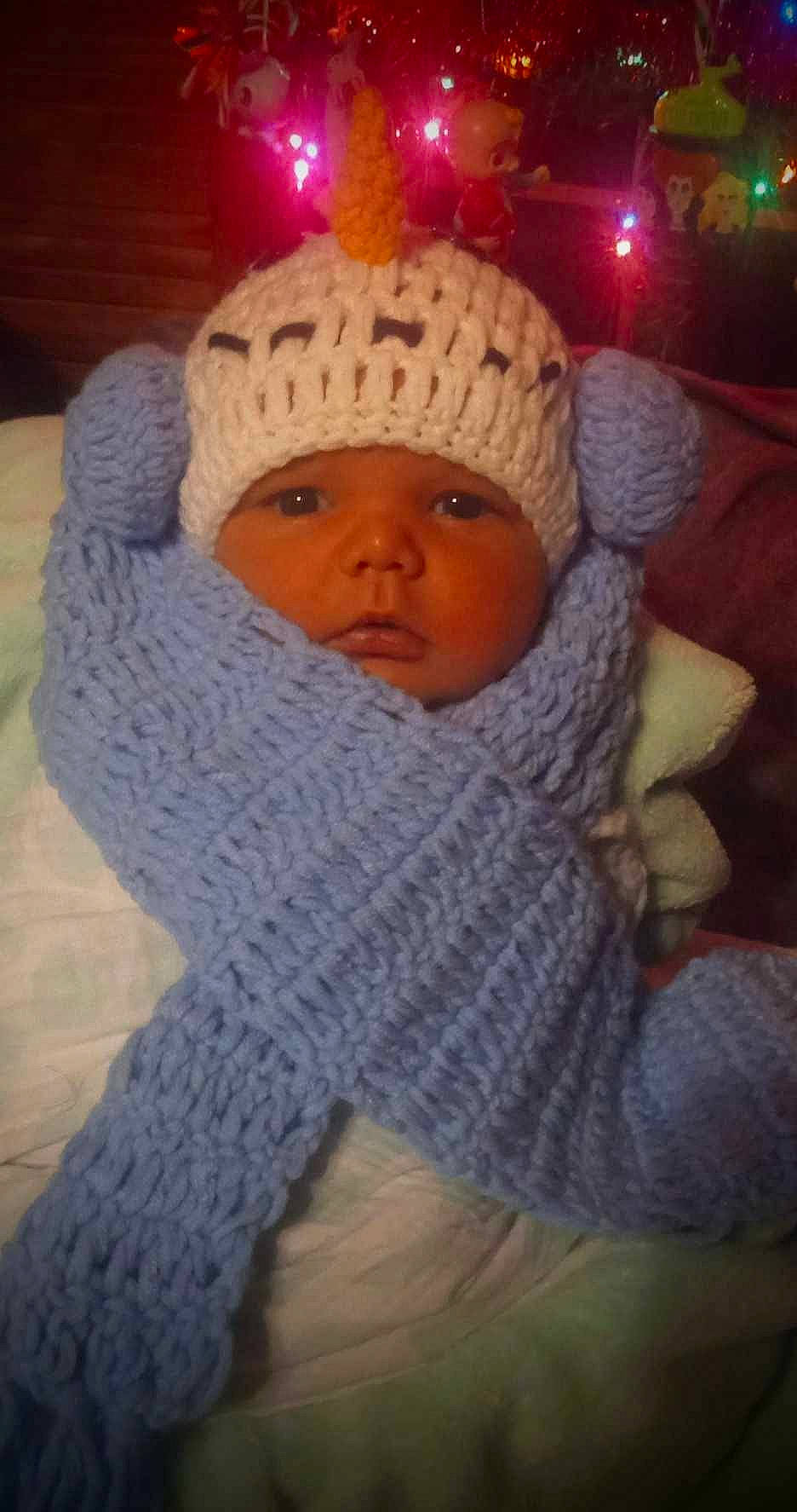Kingston joined the competition — help win amazing prizes! baby, baby_sleeping, baby_toddler_clothing, beanie, cap, cheek, child, christmas, comfort, event, eye, head, headgear, headwear, human_body, knit_cap, linens, person, toddler, tree