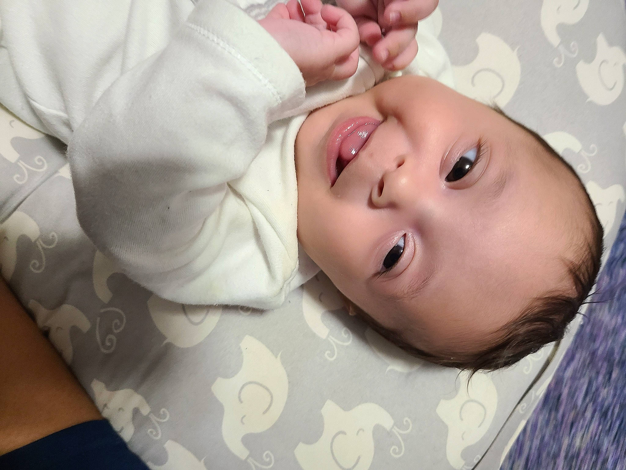 Lani joined the competition — help win amazing prizes! baby, baby_toddler_clothing, cheek, child, comfort, eye, eyebrow, eyelash, gesture, happy, hat, lip, mouth, neck, nose, person, portrait_photography, skin, sleeve, smile