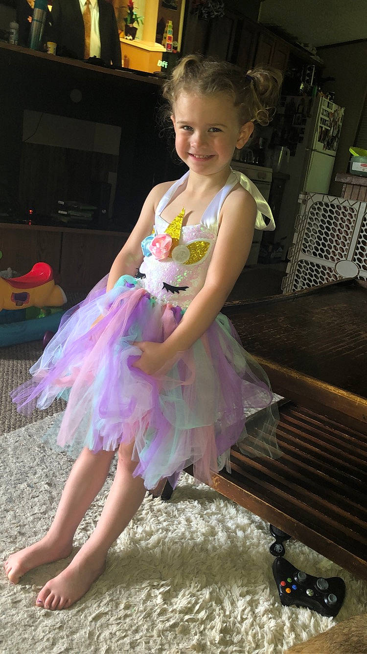 Sadie joined the competition — help win amazing prizes! baby_toddler_clothing, ballet_tutu, blond, child, day_dress, dress, embellishment, event, fashion_design, fun, happy, human_leg, joy, magenta, person, pink, purple, ruffle, smile, thigh