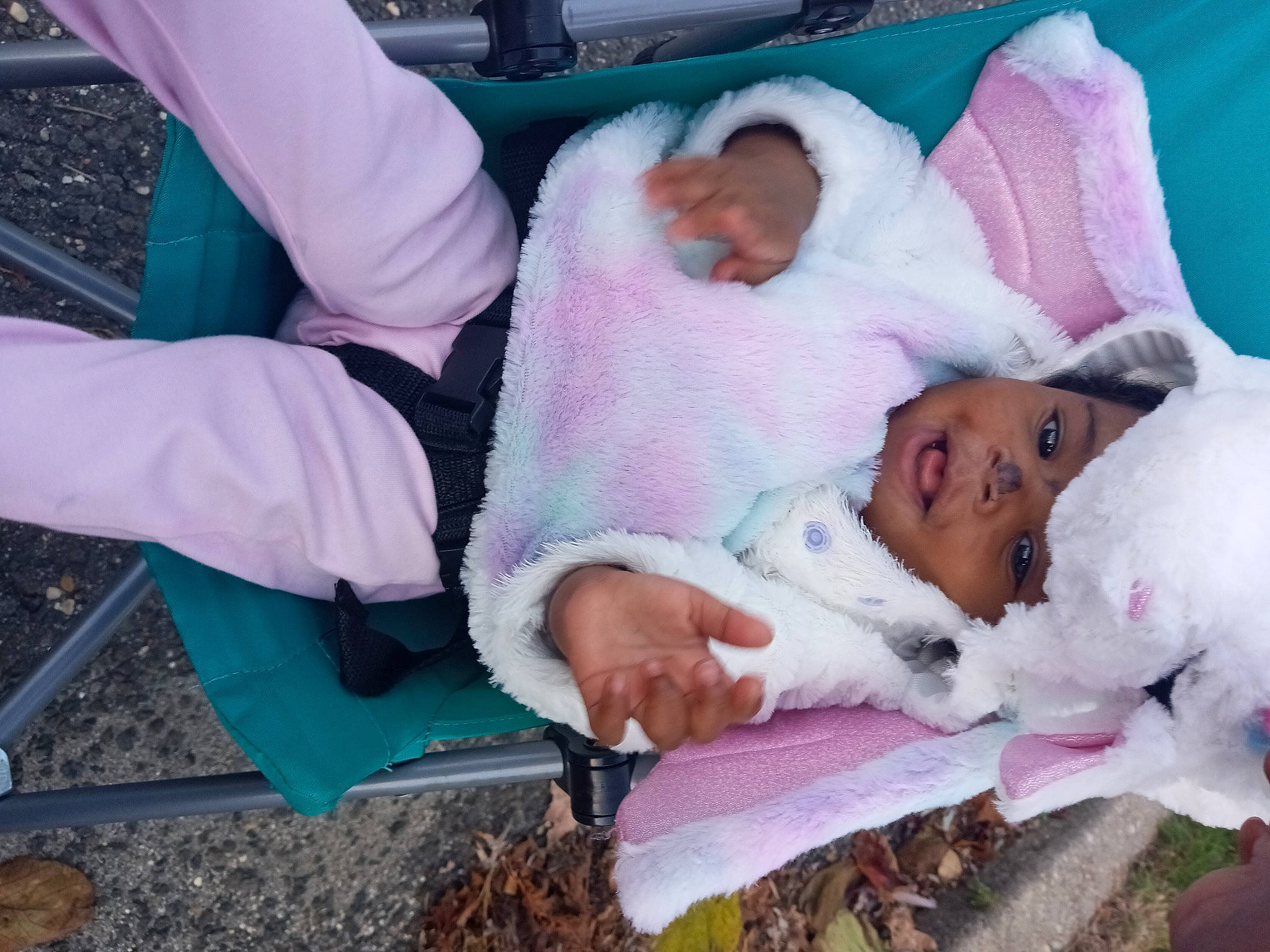 Melanie joined the competition — help win amazing prizes! baby, baby_products, baby_sleeping, bedding, bedtime, blanket, child, comfort, fur, grass, headwear, linens, nap, person, sitting, sleep, soil, textile, toddler, wool