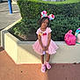 Truu joined the competition — help win amazing prizes! child, girl, pink_dress, tutu, flower_headband, pink_shoes, outdoor, sidewalk, greenery, bushes, wall, bags, curly_hair, sunlight, pensive, person, casual, cute, accessories, summer