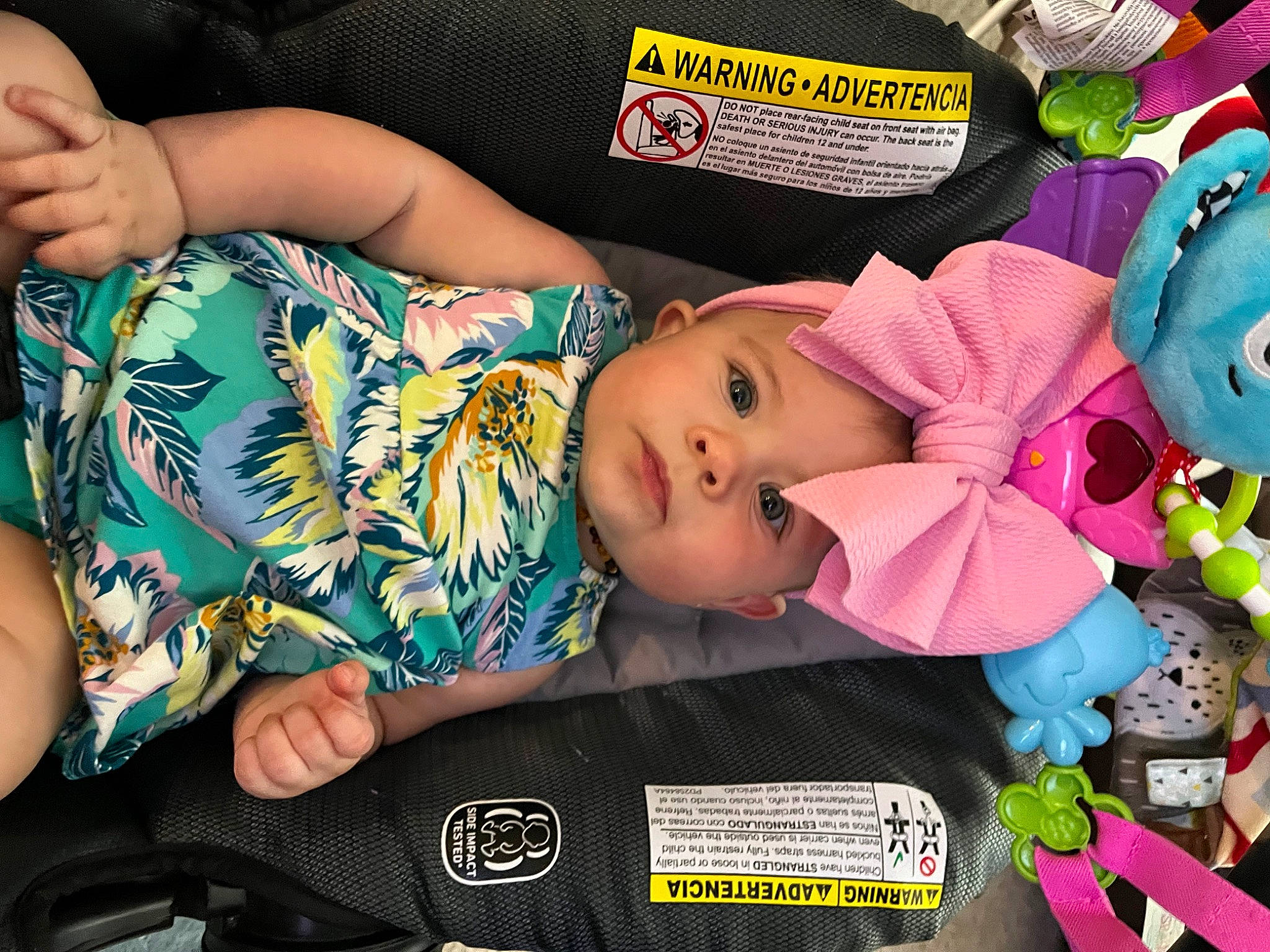 Kristina joined the competition — help win amazing prizes! baby, baby_carriage, baby_products, baby_toddler_clothing, baby_toys, car_seat, cheek, child, comfort, fun, happy, hat, headwear, person, plastic, play, plush, room, sitting, stuffed_toy