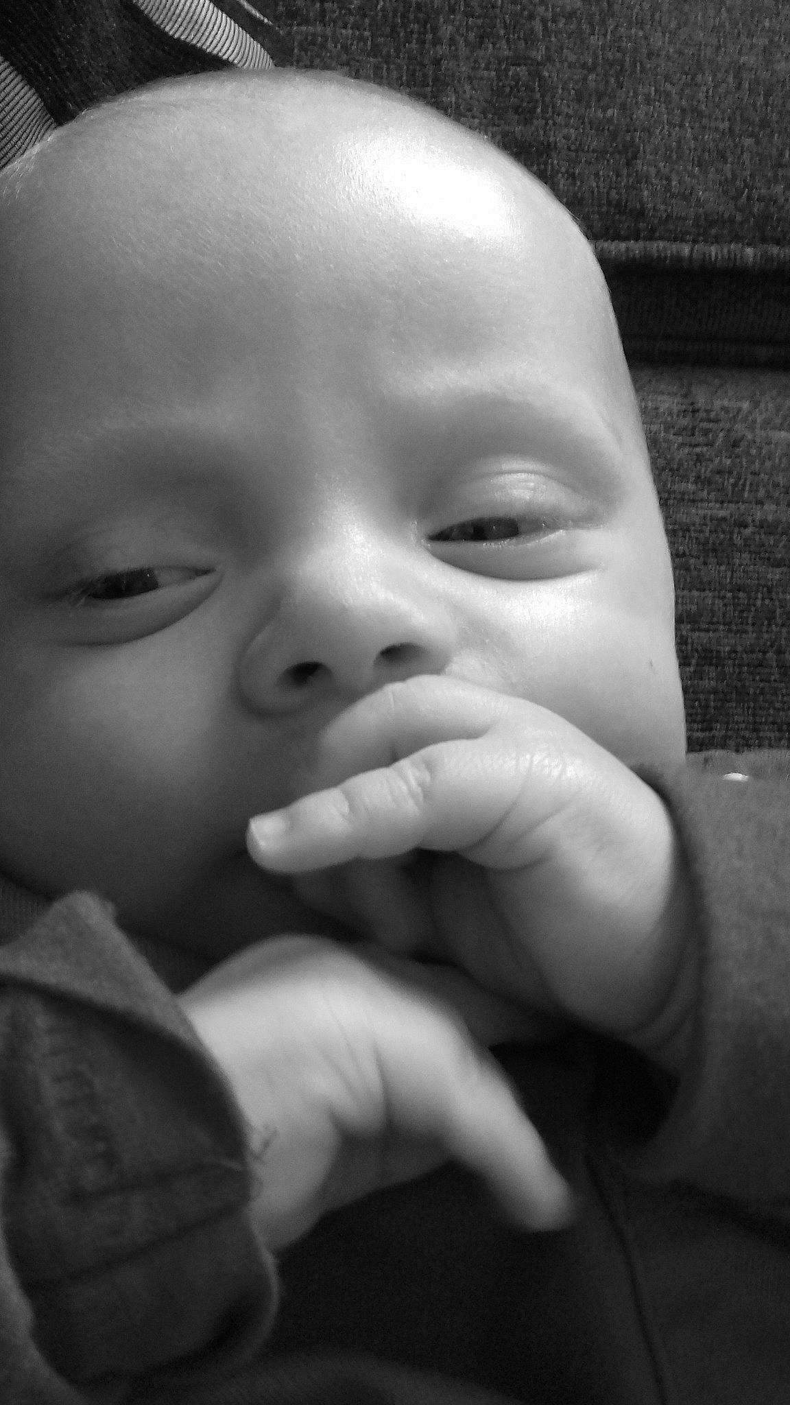 Kavan-james joined the competition — help win amazing prizes! baby, black, black_and_white, cheek, child, chin, close_up, eye, face, facial_expression, finger, hand, head, lip, monochrome, mouth, nose, person, skin, toddler