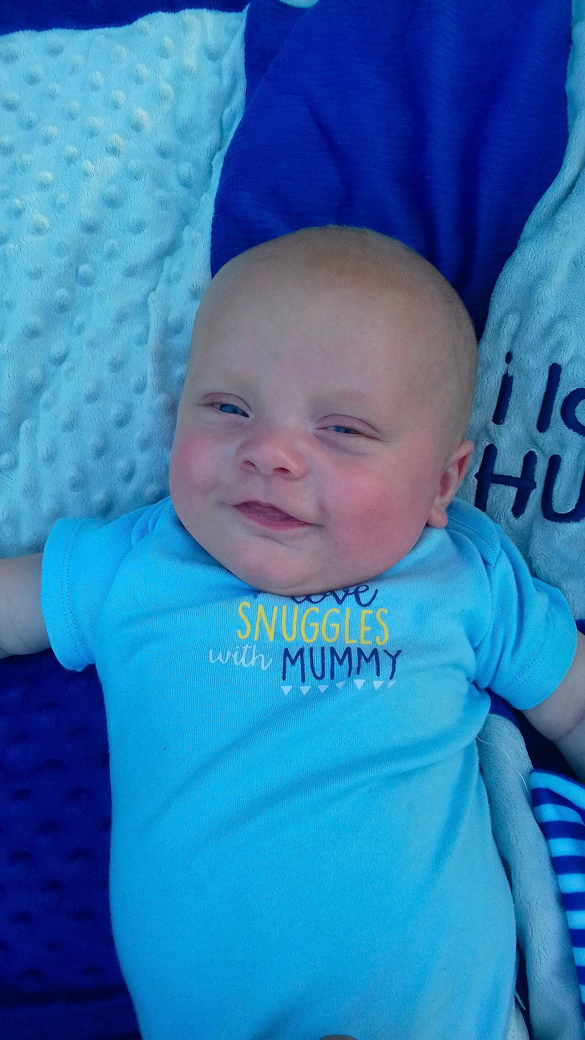 Kavan-james joined the competition — help win amazing prizes! baby, blue, cheek, child, electric_blue, head, person, skin, smile, toddler, turquoise