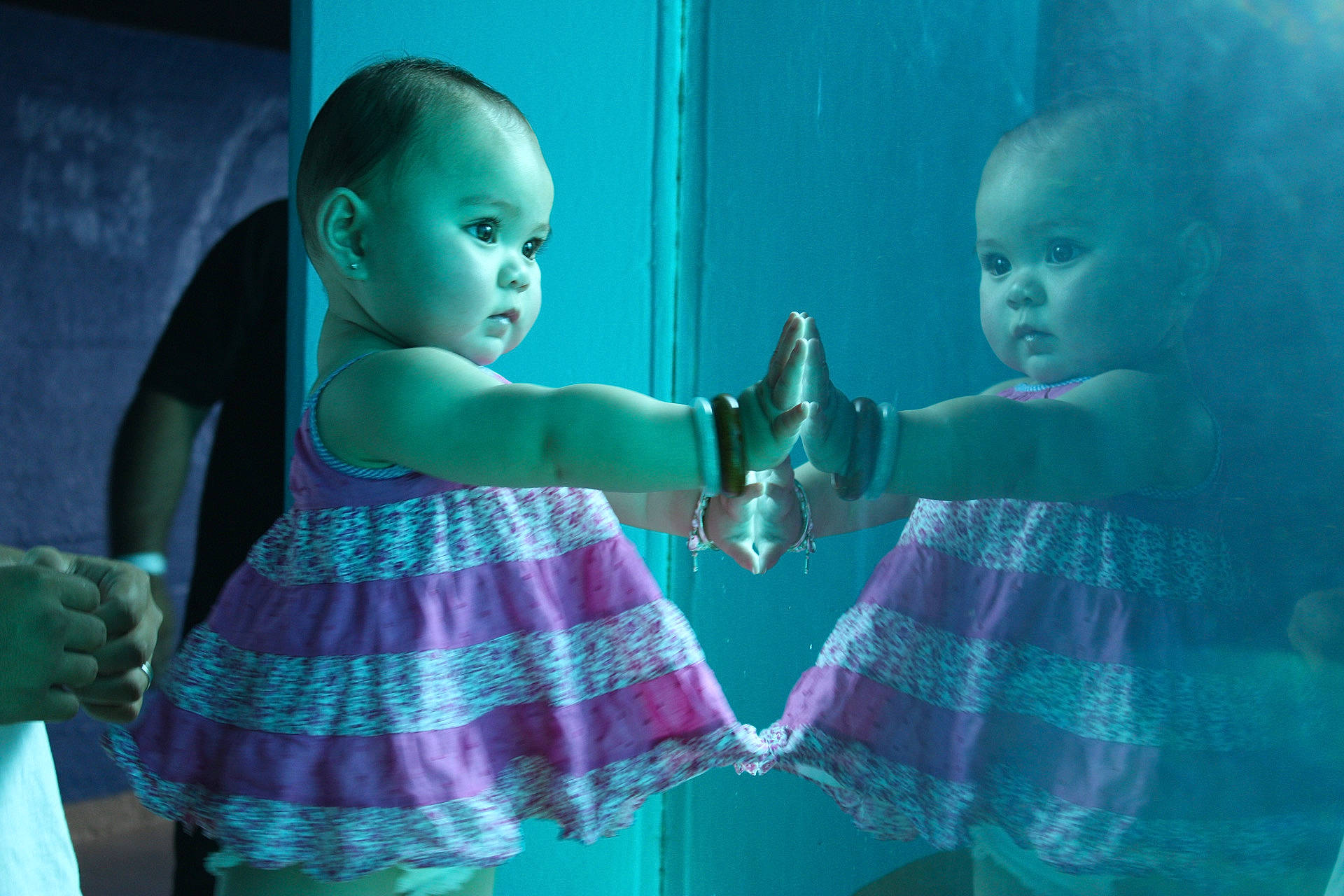 Laila joined the competition — help win amazing prizes! aqua, arm, azure, baby, baby_toddler_clothing, child, finger, flash_photography, fun, gesture, hand, happy, iris, joint, person, pink, purple, shoulder, skin, toddler