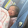 Tylyza joined the competition — help win amazing prizes! baby, car_seat, blanket, pink, smile, child, infant, teddy_bear_pattern, blue, seatbelt, cute, happy, portrait, indoor, fabric, soft, cozy, person, head, clothing