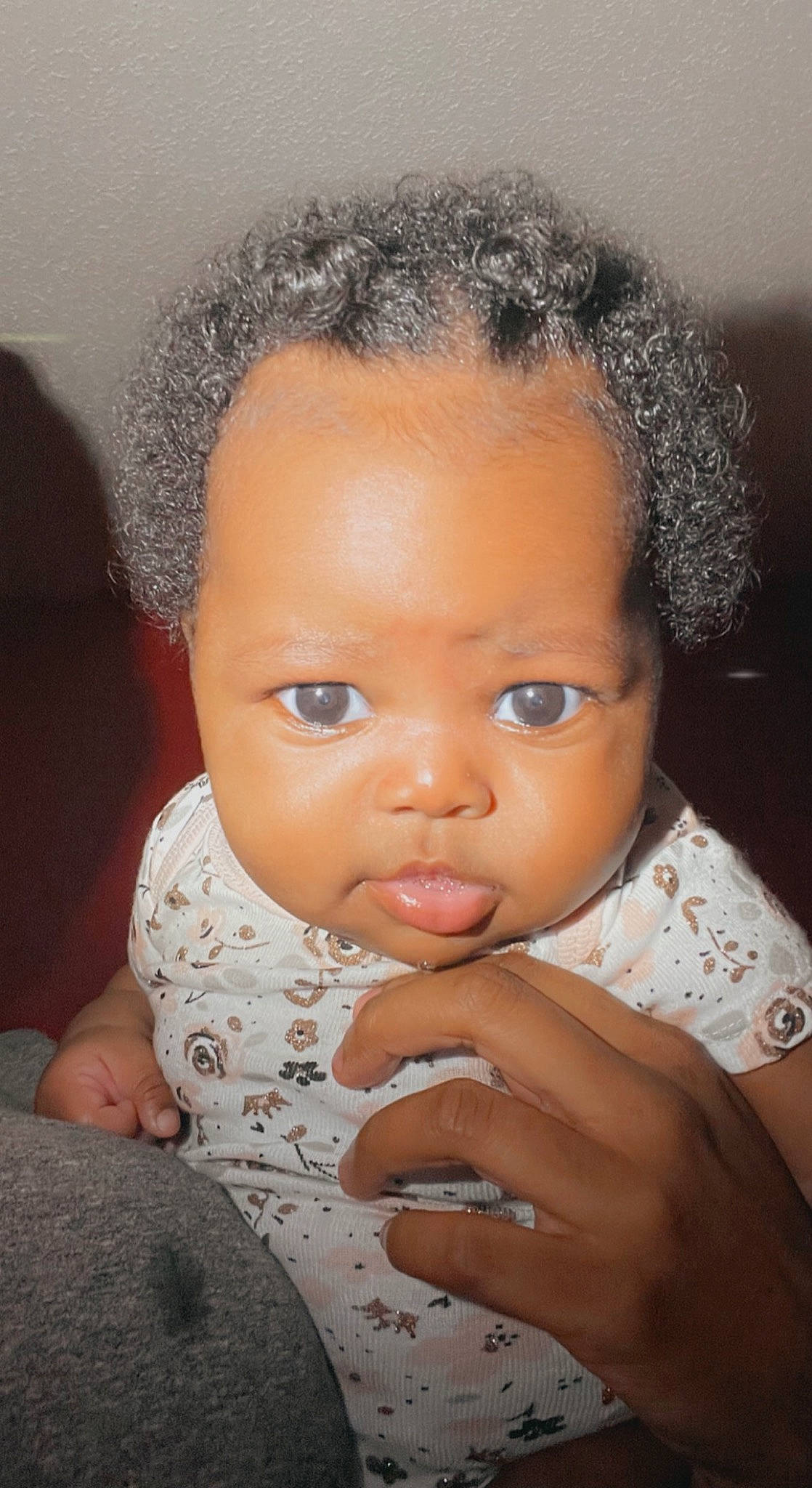 Aubreigh is registered to the contest to win money with this photo: baby, cheek, chin, ear, eye, eyebrow, eyelash, finger, flash_photography, forehead, gesture, hair, happy, head, iris, lip, nose, organ, person, skin