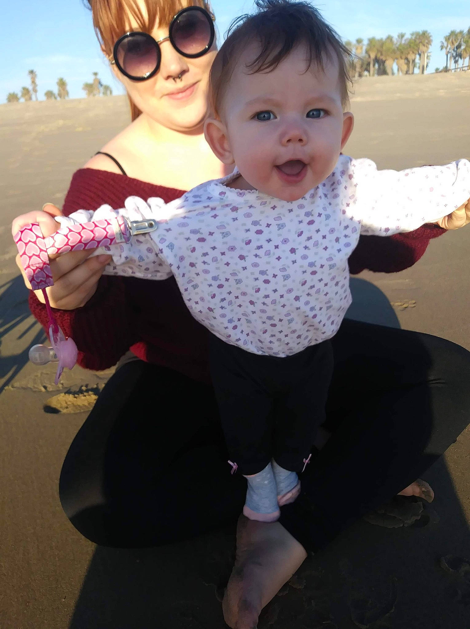 Cordelia joined the competition — help win amazing prizes! abdomen, child, day, fun, girl, glasses, outerwear, pattern, person, pink, product, shoulder, skin, sleeve, smile, sunglasses, textile, toddler, trunk, vacation