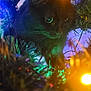 Willow joined the competition — help win amazing prizes! cat, black_cat, christmas_tree, christmas_lights, holiday, festive, decorations, greenery, colorful, animal, pet, indoor, curious, branches, glowing, night, close_up, feline, ornaments, celebration