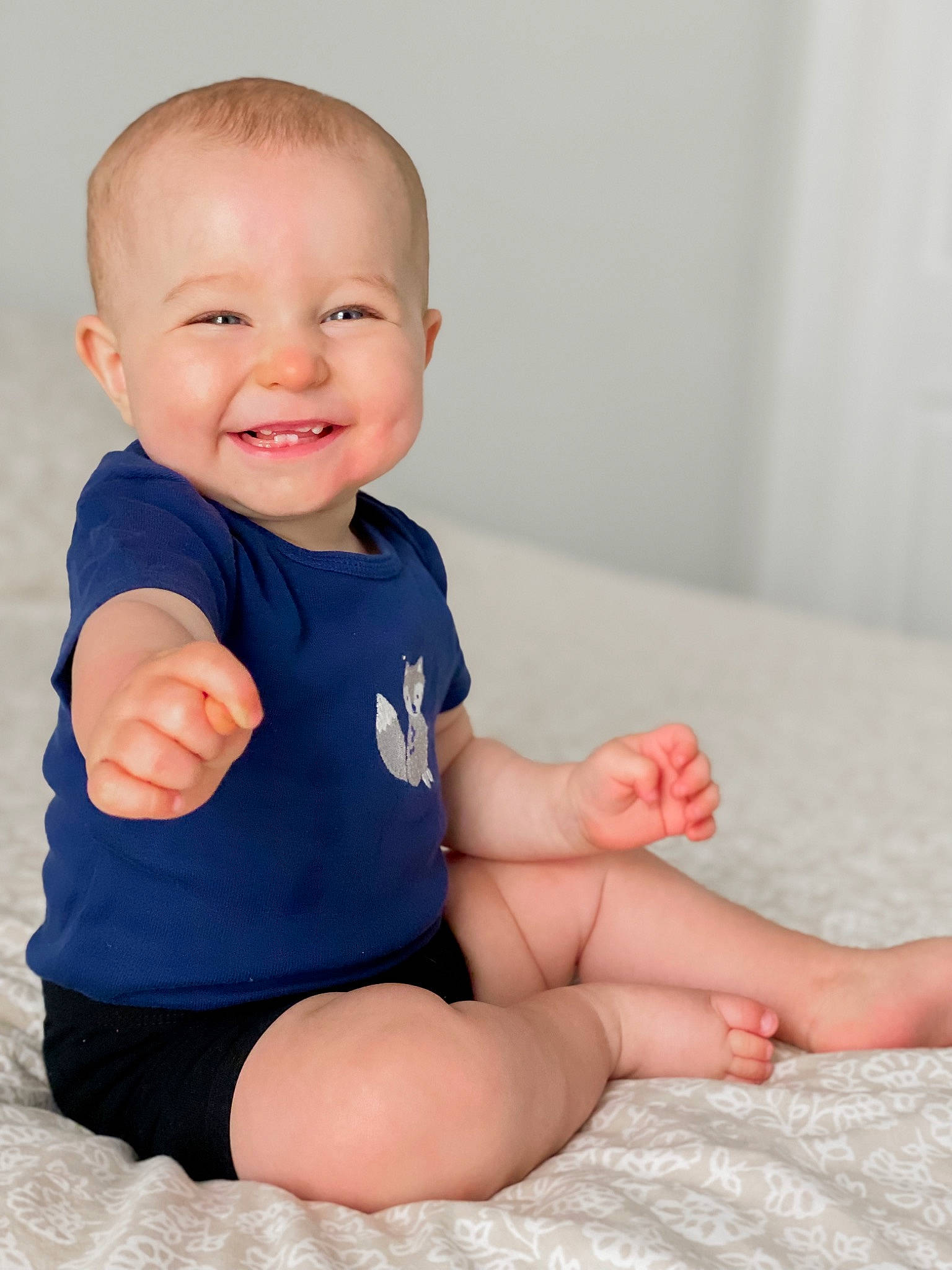 Jonah joined the competition — help win amazing prizes! baby, baby_toddler_clothing, cheek, facial_expression, finger, hand, happy, iris, joint, joy, knee, leg, neck, person, shoulder, skin, sleeve, smile, stomach, thigh