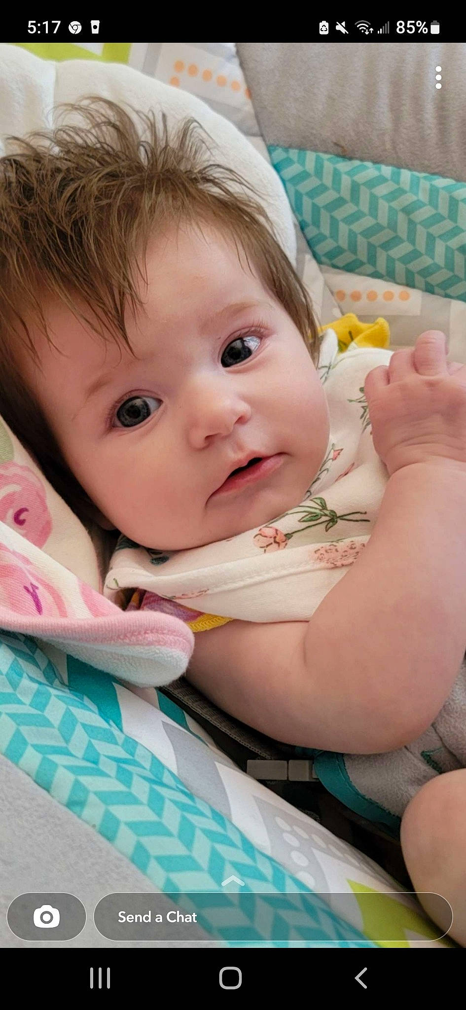 Kenzlie joined the competition — help win amazing prizes! arm, baby, baby_toddler_clothing, cheek, child, comfort, eye, eyelash, face, finger, fun, gesture, happy, head, iris, lip, nose, person, pink, skin