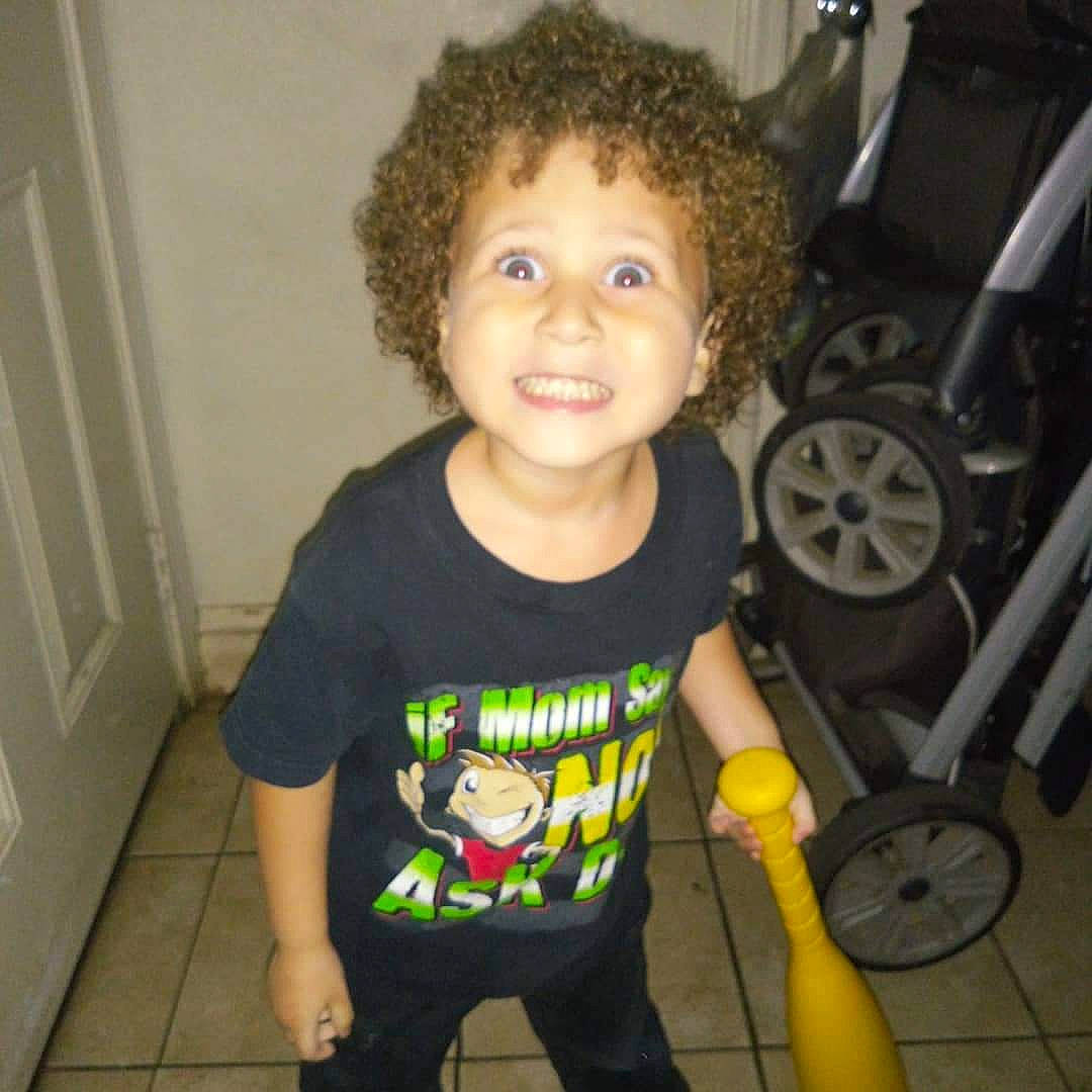 Deshawn joined the competition — help win amazing prizes! automotive_tire, baby_toddler_clothing, black, cheek, eye, flooring, hair, happy, head, human_body, iris, joy, nose, person, skin, sleeve, smile, standing, t_shirt, tire