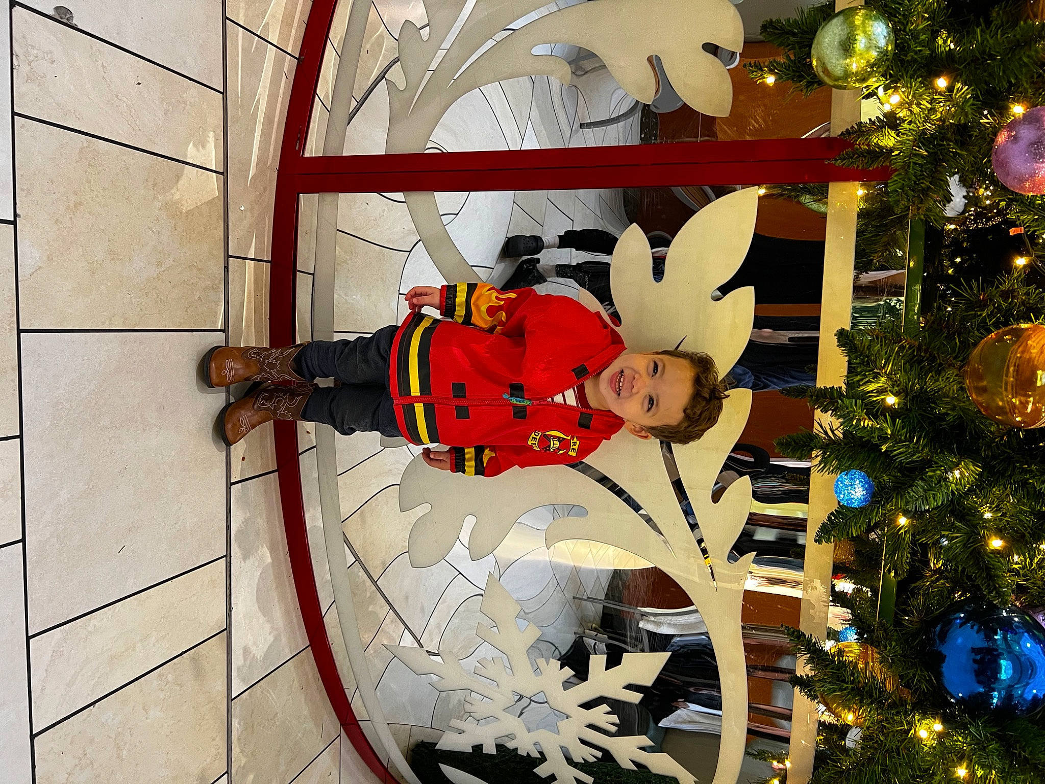 Klayton joined the competition — help win amazing prizes! branch, carmine, child, christmas, christmas_decoration, christmas_ornament, christmas_tree, conifer, event, fictional_character, fun, happy, holiday, holiday_ornament, interior_design, joy, ornament, pattern, person, plant
