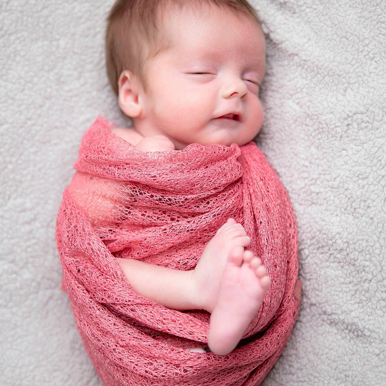 Rosie-Ann joined the competition — help win amazing prizes! baby, blanket, bodypart, clothing, face, finger, hand, happy, head, newborn, person, photography, portrait, quilt, scarf, sleeping, smile, toe, towel, wool