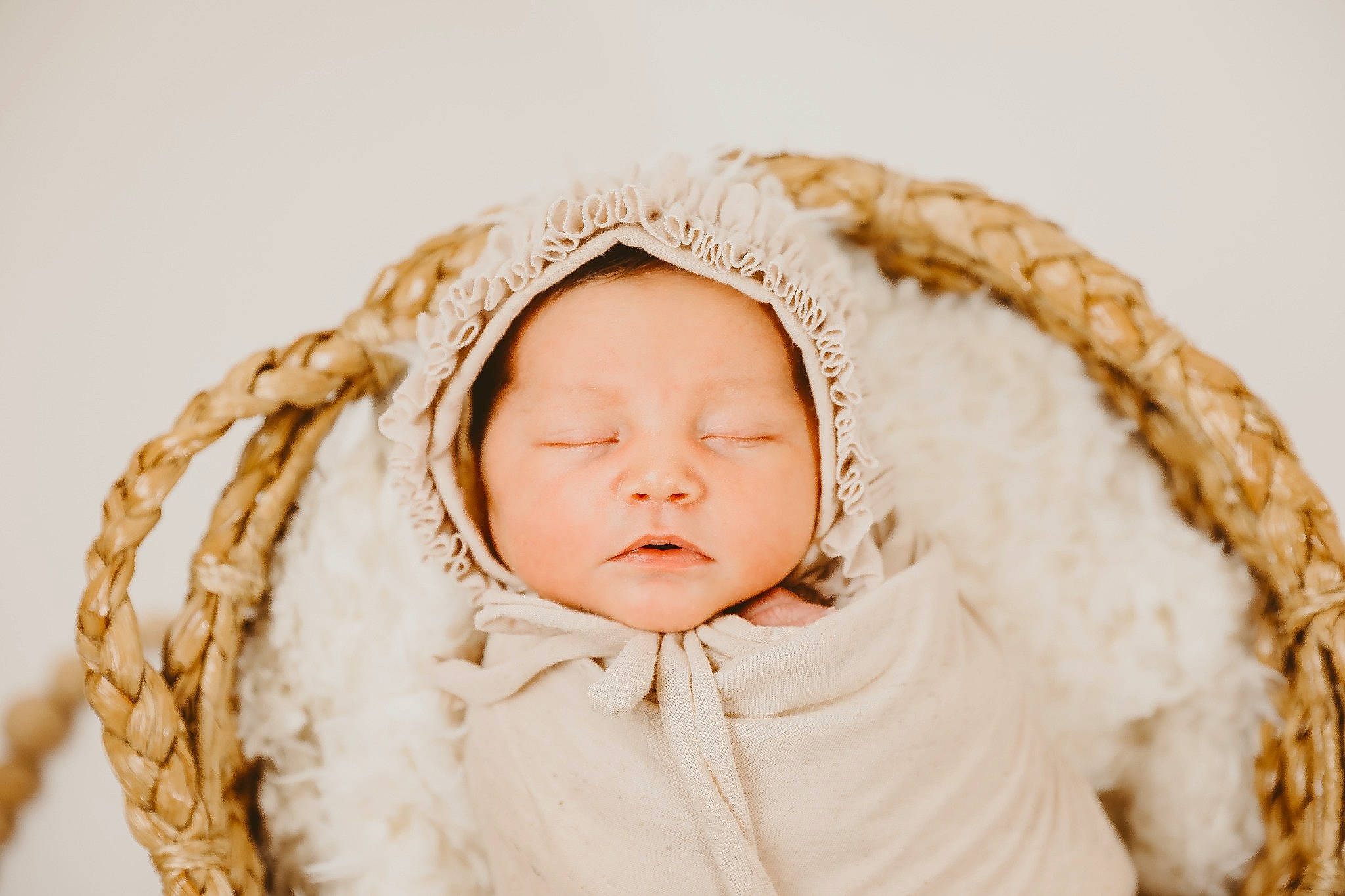 Kaylin joined the competition — help win amazing prizes! baby, baby_toddler_clothing, beanie, beige, cap, collar, comfort, embellishment, eye, face, fashion_accessory, fur, headwear, knit_cap, linens, pattern, peach, person, sleeve, toddler
