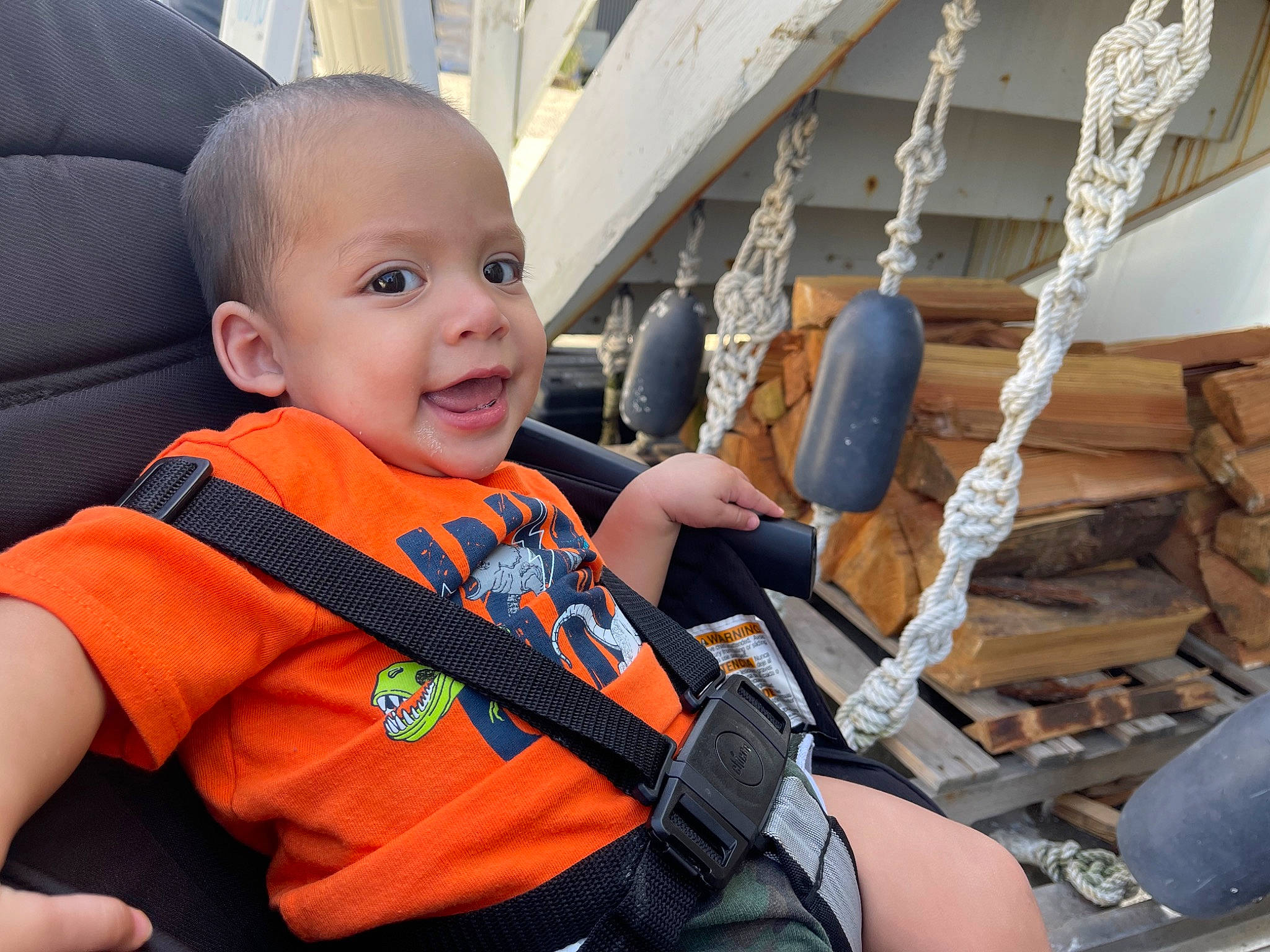 Sammuel joined the competition — help win amazing prizes! baby, baby_toddler_clothing, boat, boats_and_boating_equipment_and_supplies, car_seat, child, fun, happy, lap, leisure, lifejacket, motor_vehicle, naval_architecture, person, product, recreation, sitting, smile, steering_wheel, thumb
