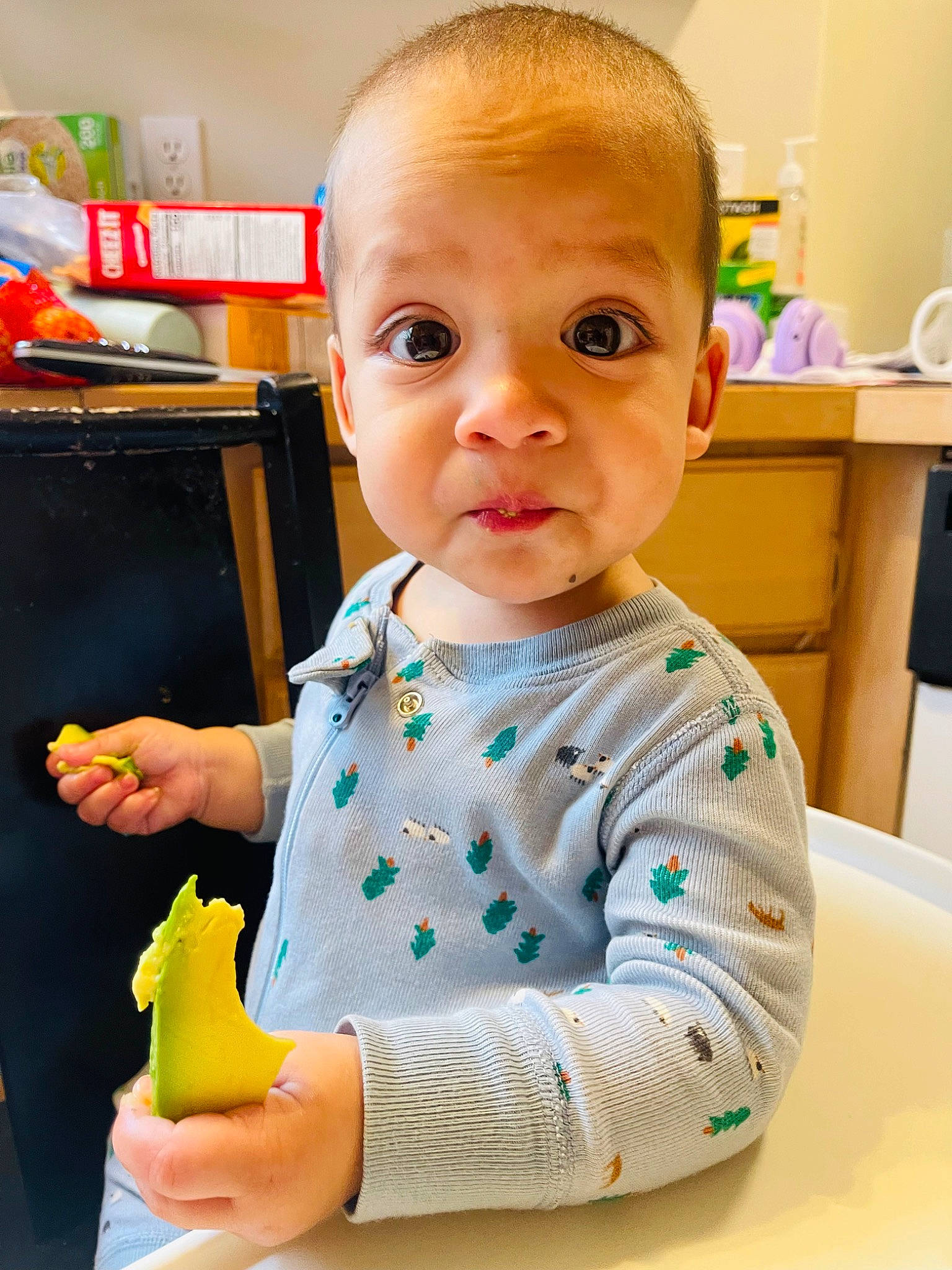 Sammuel joined the competition — help win amazing prizes! baby, baby_toddler_clothing, cheek, child, eye, finger, fun, gesture, hair, hand, happy, head, nose, person, room, skin, sleeve, standing, thumb, toddler