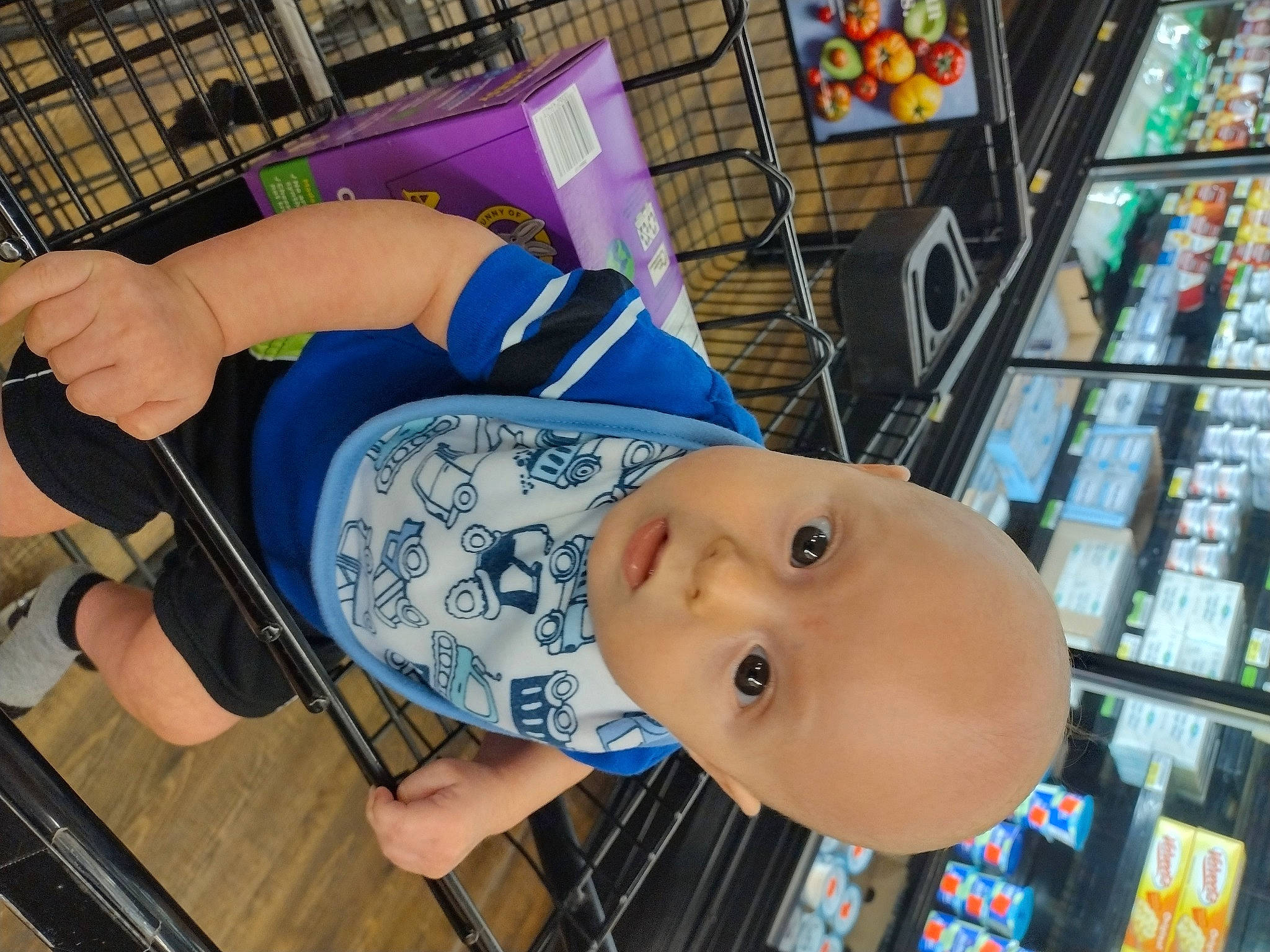Tyson joined the competition — help win amazing prizes! baby, baby_products, cheek, child, fashion_accessory, fun, grocery_store, hat, person, retail, room, shelf, supermarket, surprise, toddler, toy