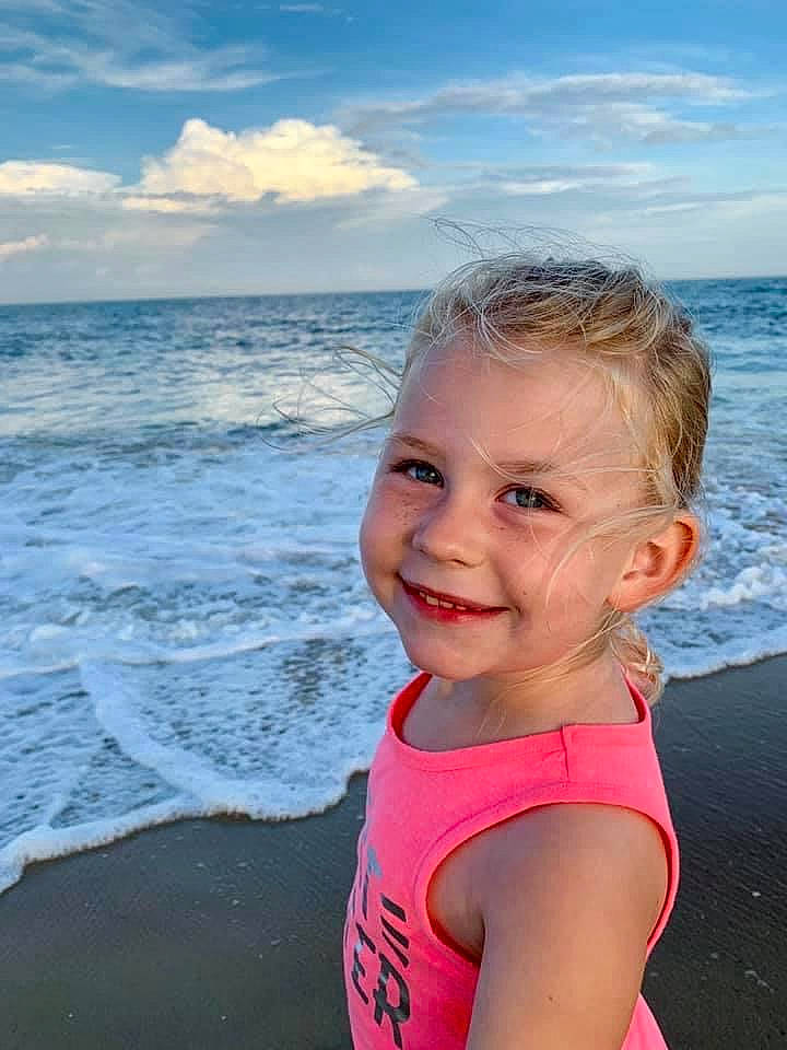 Peightyn joined the competition — help win amazing prizes! beach, child, fun, joy, neck, ocean, person, personal_protective_equipment, sea, smile, summer, vacation