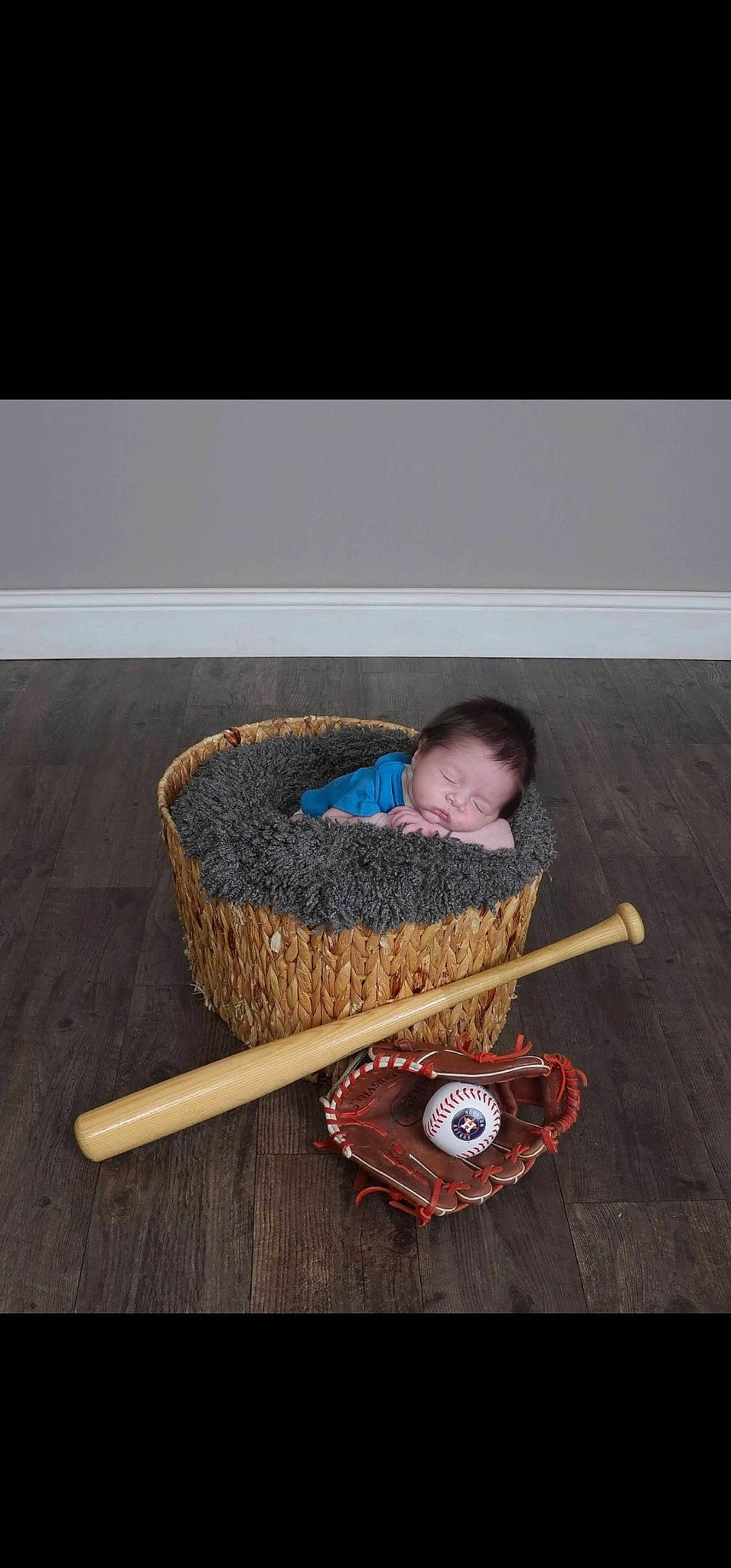 Jamison joined the competition — help win amazing prizes! baby, baby_products, baby_toddler_clothing, baby_toys, basket, child, comfort, flooring, fun, hardwood, home_accessories, linens, person, room, sitting, storage_basket, toddler, toy, wicker, wood