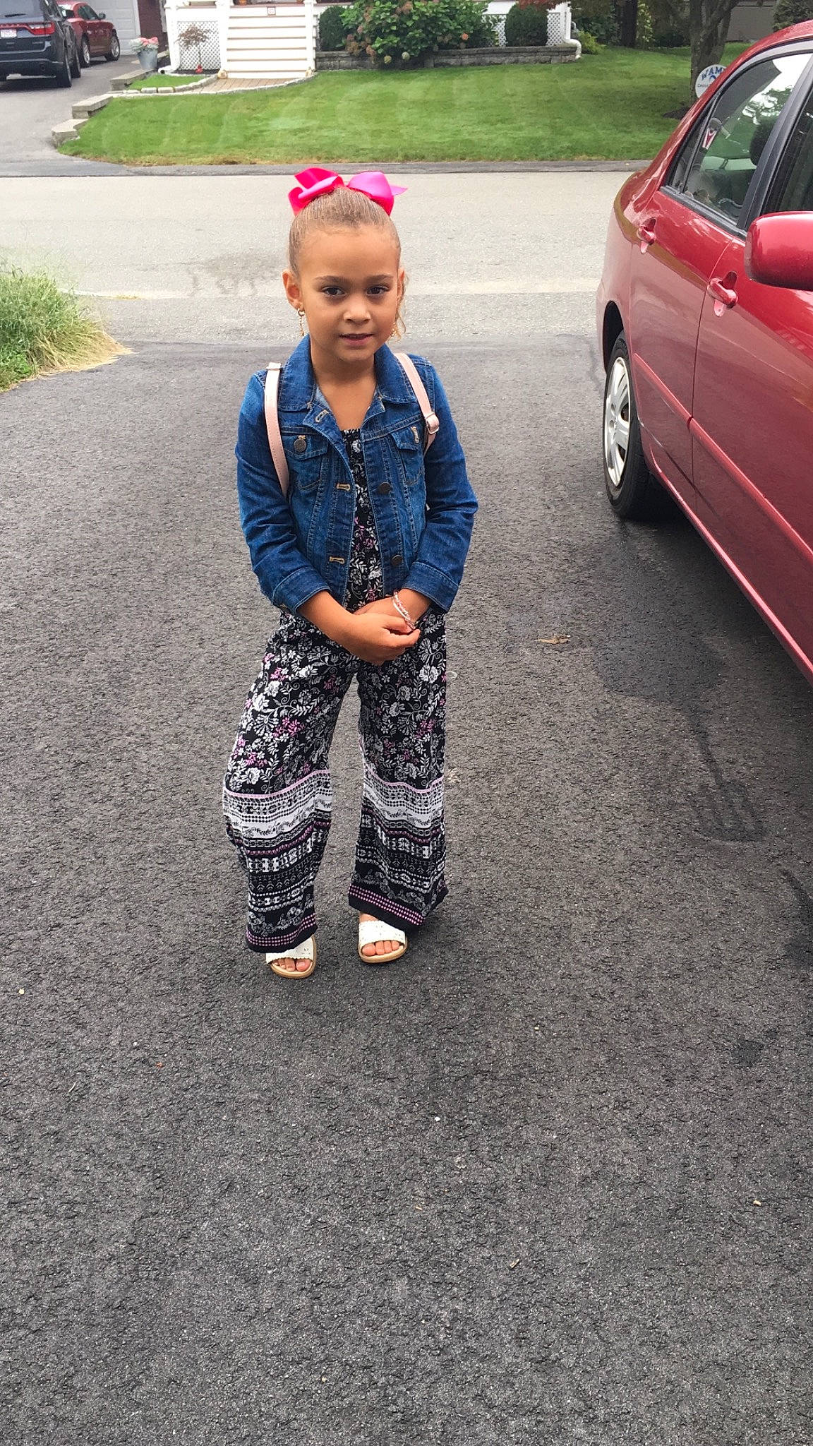 Elizabeth joined the competition — help win amazing prizes! asphalt, auto_part, car, child, family_car, person, toddler, vehicle, vehicle_door