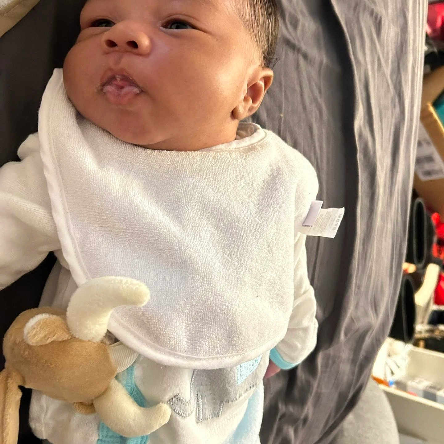 Demyri joined the competition — help win amazing prizes! baby, blanket, clothing, cushion, face, head, homedecor, newborn, people, person, photography, portrait, sleeve, spitting, yawning