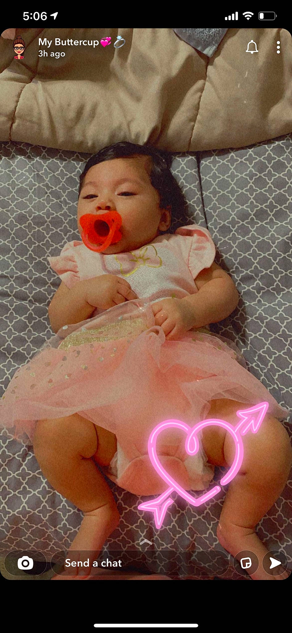 Aribella joined the competition — help win amazing prizes! baby, baby_products, baby_toddler_clothing, cheek, chest, child, comfort, face, fun, happy, human_leg, lip, mouth, pattern, person, pink, sitting, skin, thigh, thumb