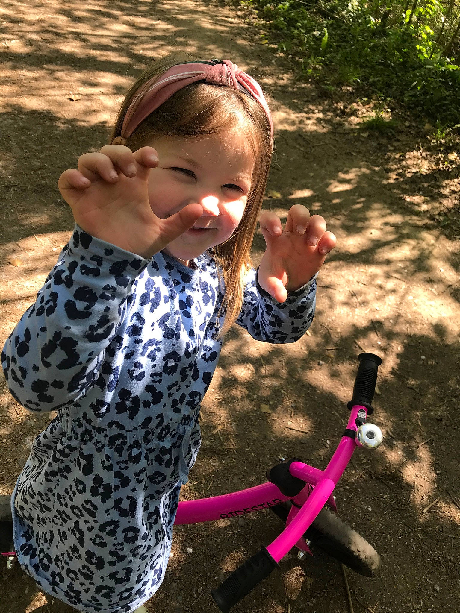 Emma joined the competition — help win amazing prizes! child, design, fun, happy, pattern, person, pink, plant, play, recreation, sand, smile, soil, summer, toddler, tree, vacation, water