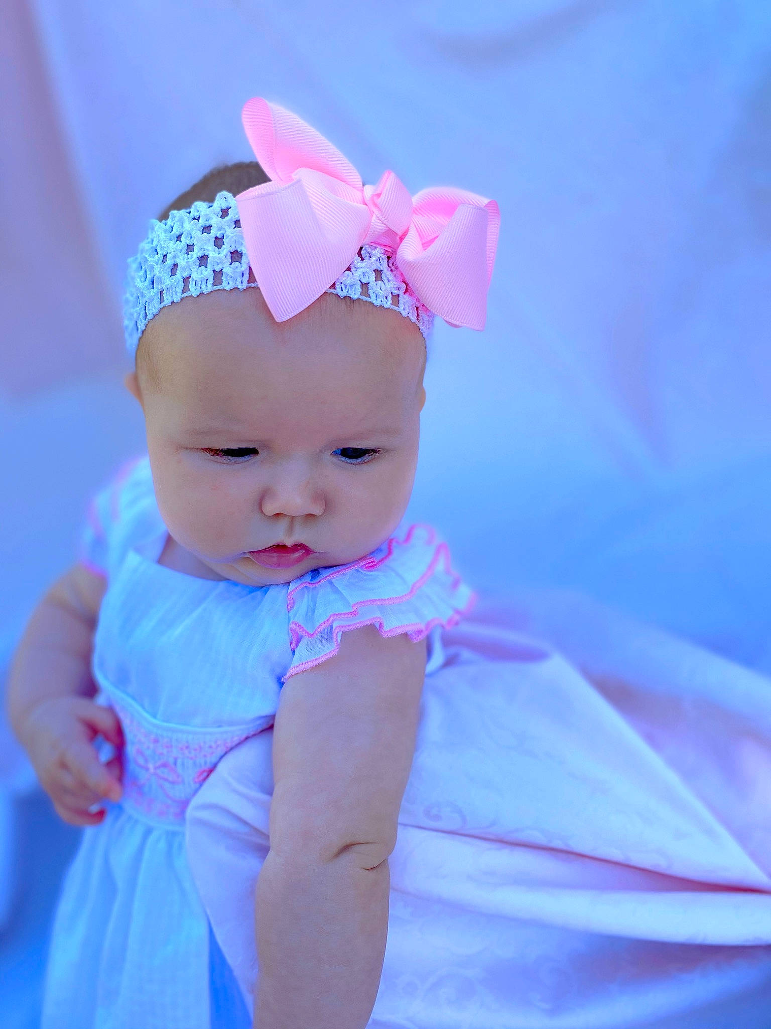 Kate joined the competition — help win amazing prizes! baby, baby_products, baby_toddler_clothing, blue, child, clothing, costume_accessory, fashion_accessory, hair_accessory, head, headband, headgear, headpiece, headwear, lavender, person, pink, product, purple, skin