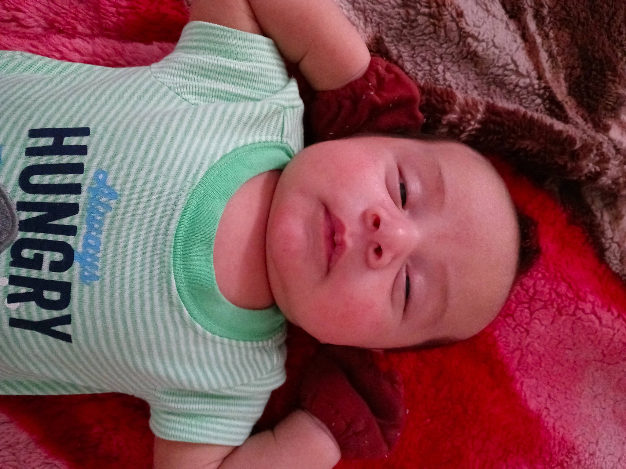 Jacob joined the competition — help win amazing prizes! baby, baby_toddler_clothing, cheek, chest, child, chin, comfort, elbow, eye, glasses, human_body, linens, mouth, nose, person, pink, room, skin, sleeve, t_shirt