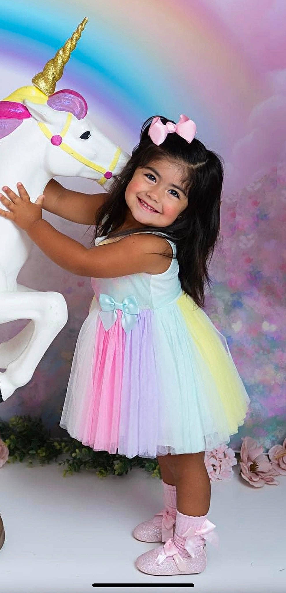 Selena joined the competition — help win amazing prizes! baby_toddler_clothing, beauty, child, cocktail_dress, day_dress, dress, facial_expression, fashion_design, fun, happy, joy, magenta, pattern, person, pink, purple, skin, sleeve, smile, toddler