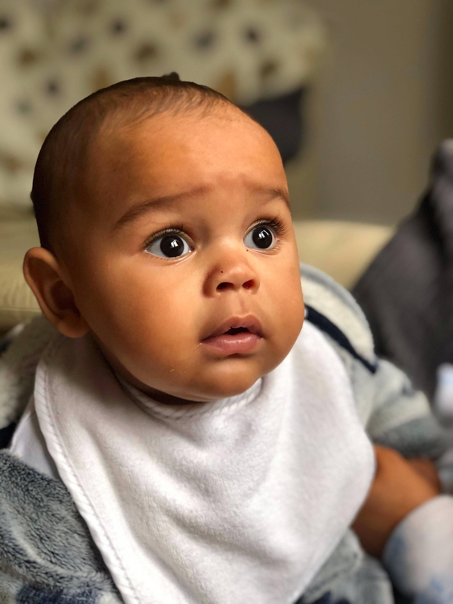 Rico joined the competition — help win amazing prizes! baby, cheek, child, chin, face, forehead, head, lip, nose, person, skin, surprise, toddler