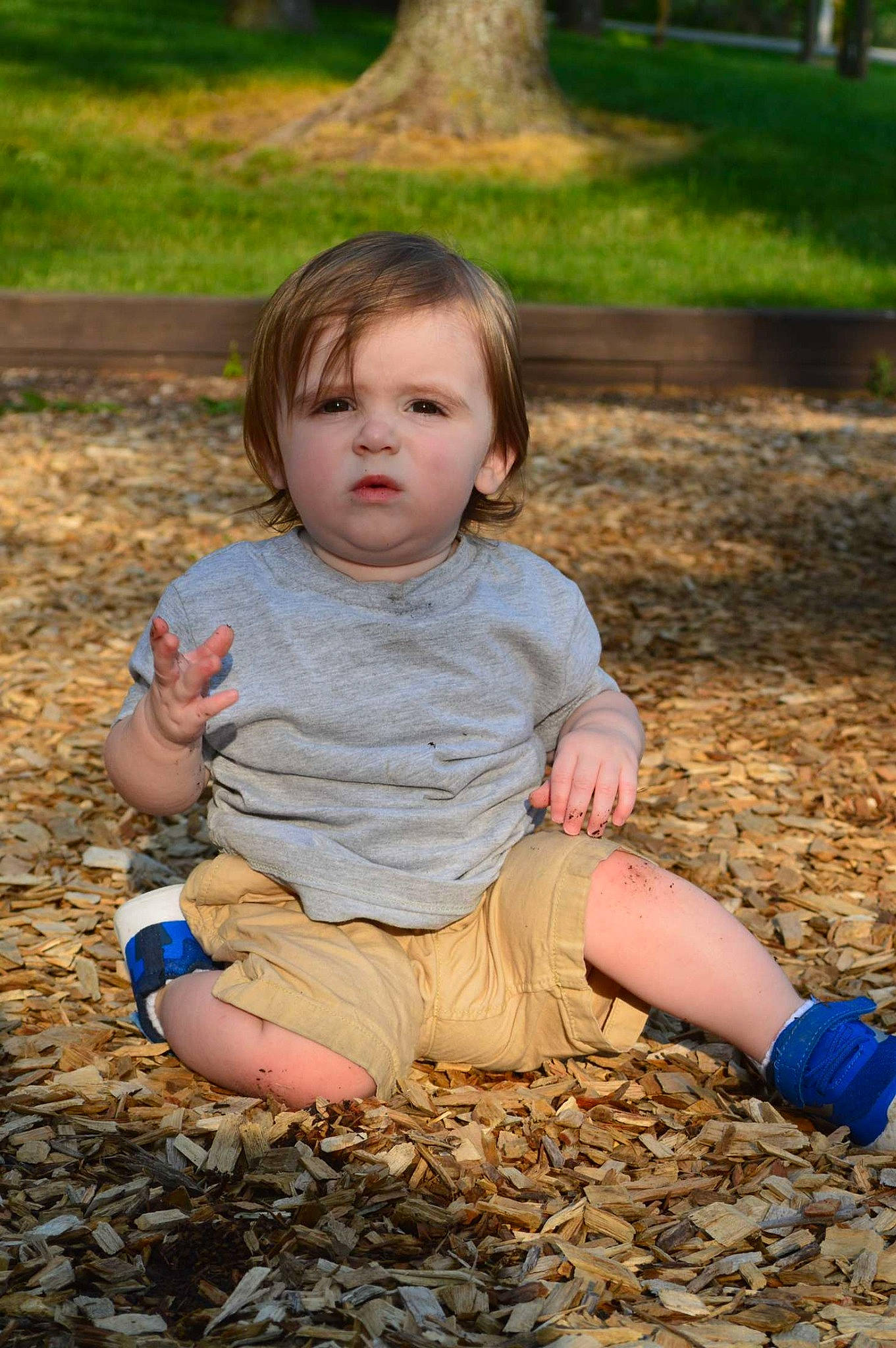 Paxton joined the competition — help win amazing prizes! baby, baby_toddler_clothing, child, eye, facial_expression, flash_photography, fun, grass, grass_family, hairstyle, happy, head, leaf, leisure, people_in_nature, person, plant, sunlight, toddler, tree