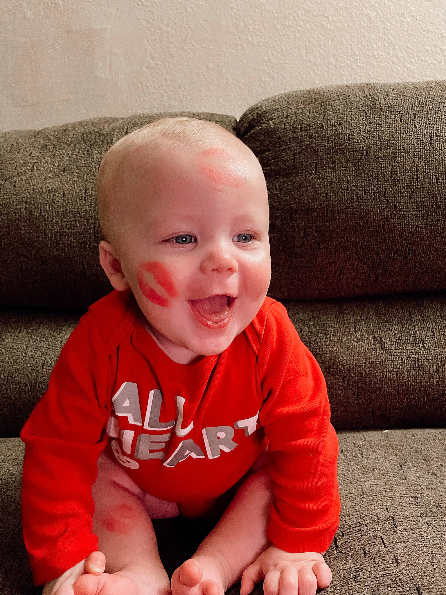 Kaelum joined the competition — help win amazing prizes! baby, baby_toddler_clothing, cheek, child, chin, comfort, couch, eye, face, flooring, fun, grass, happy, head, leg, person, sitting, skin, sleeve, smile