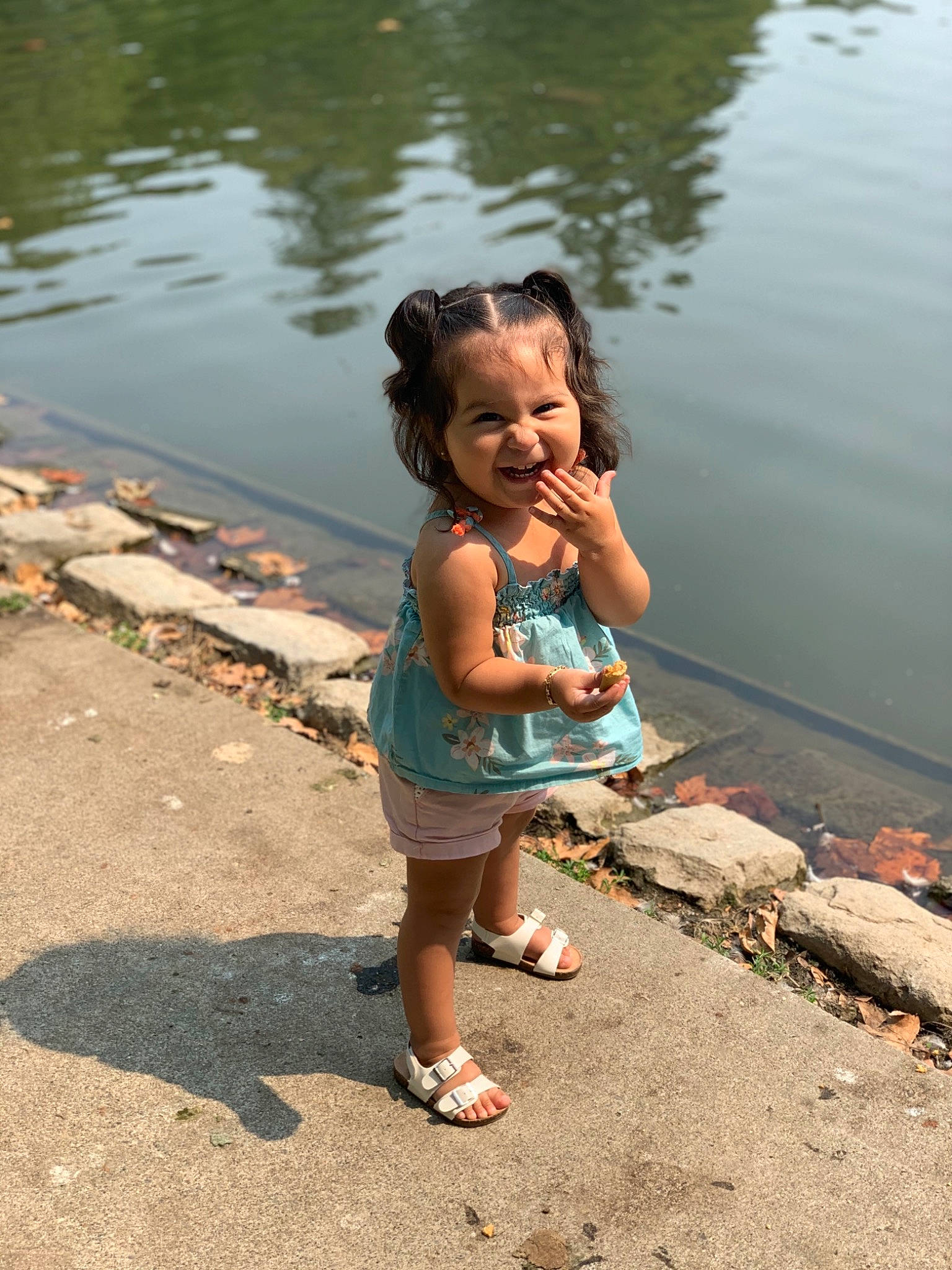 Liyla Reign joined the competition — help win amazing prizes! adaptation, bank, child, fun, happy, lake, leisure, person, play, river, skin, smile, summer, toddler, tree, vacation, water